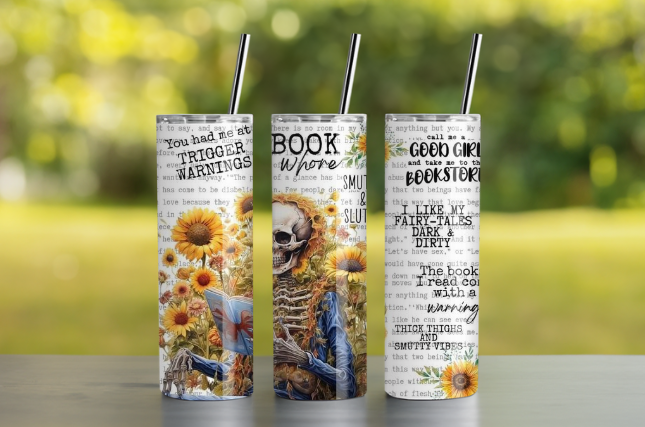 Book Whore Dark Romance Tumbler | Bookish Smut Aesthetic Cup