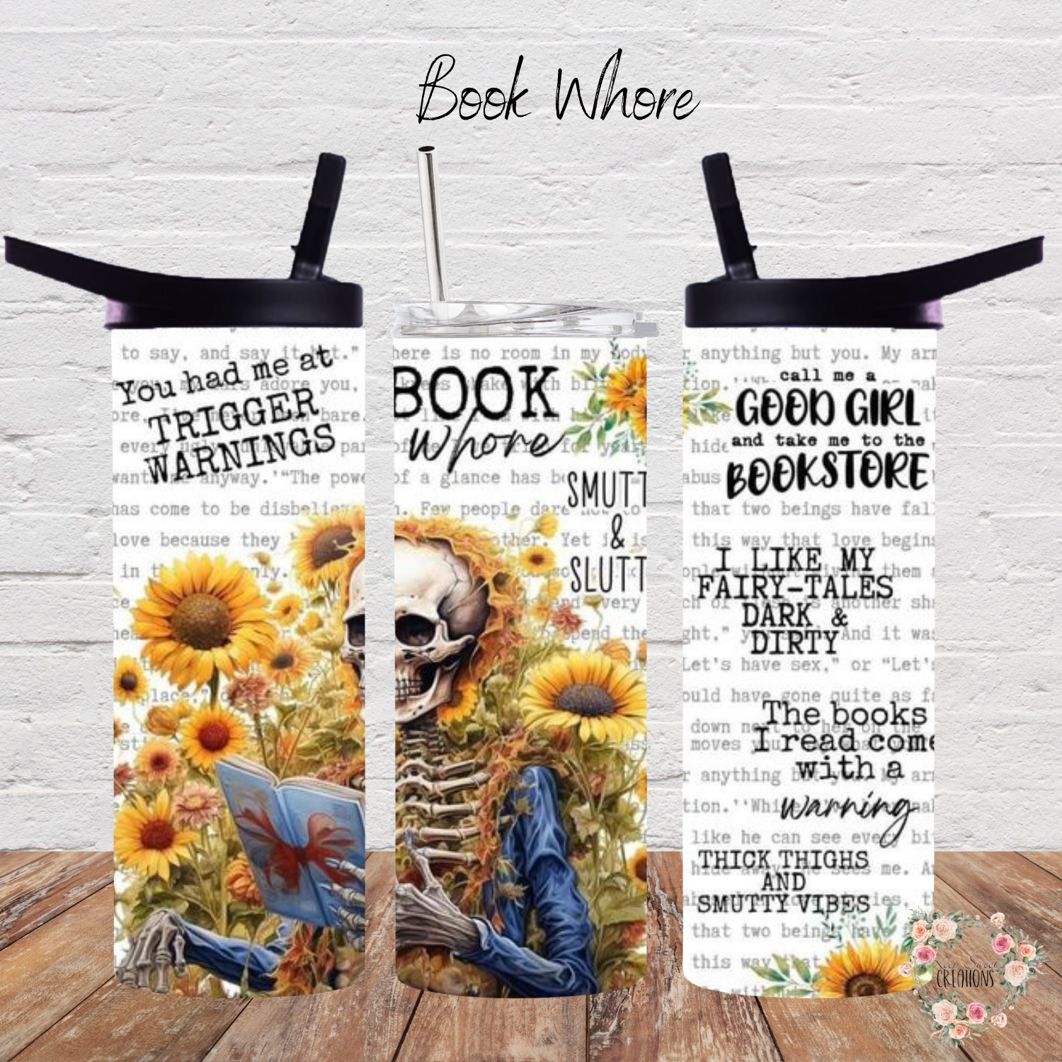 Book Whore Dark Romance Tumbler | Bookish Smut Aesthetic Cup