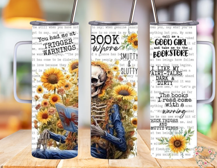 Book Whore Dark Romance Tumbler | Bookish Smut Aesthetic Cup