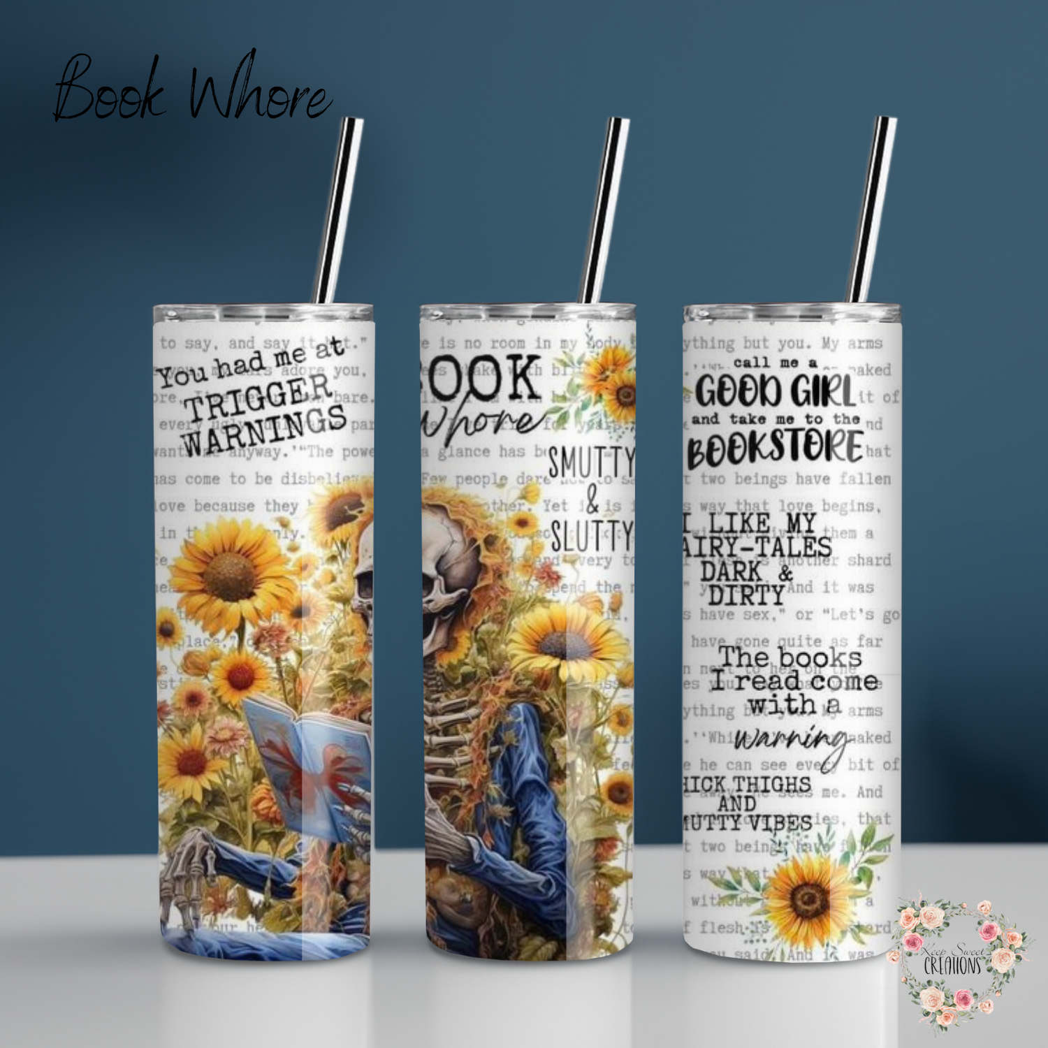 Book Whore Dark Romance Tumbler | Bookish Smut Aesthetic Cup