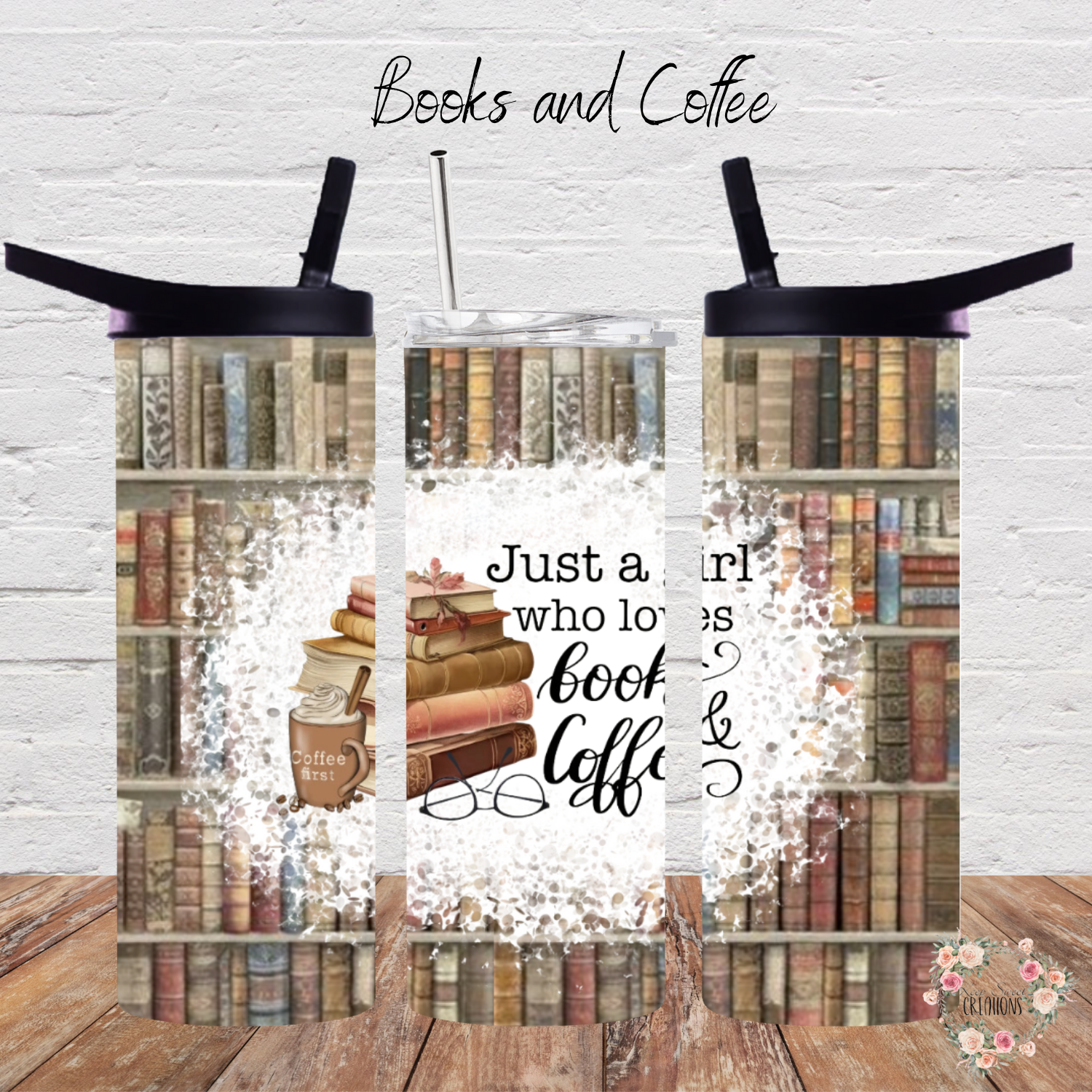 Books & Coffee Tumbler – Book Lover Coffee Gift