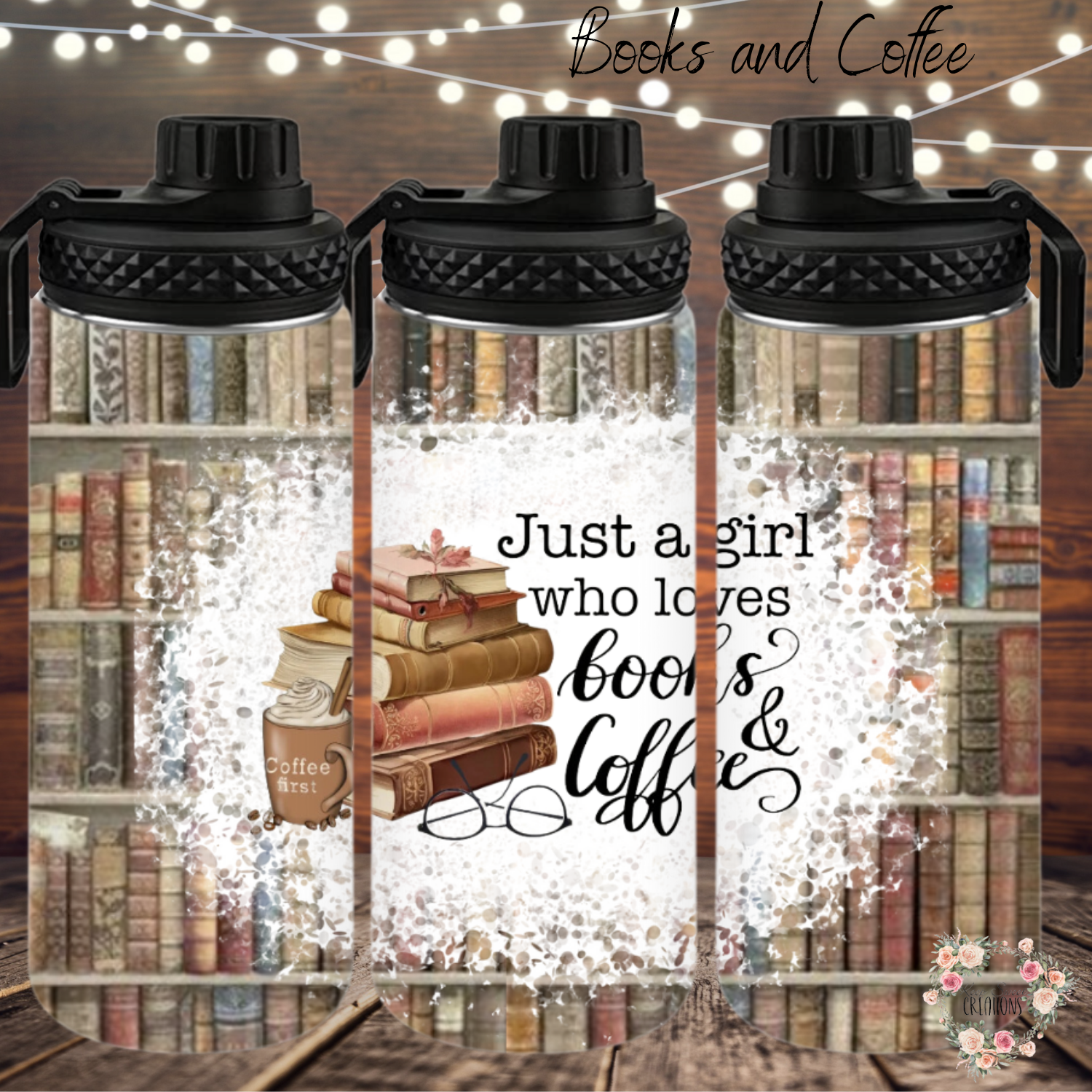Books & Coffee Tumbler – Book Lover Coffee Gift