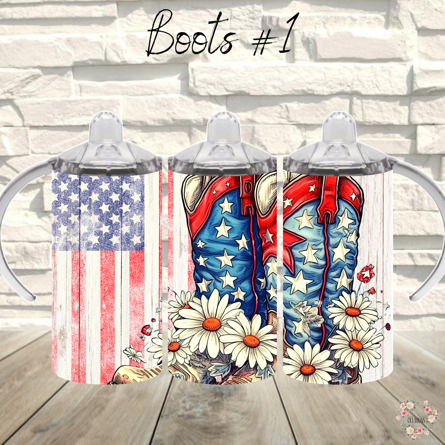 Patriotic Cowboy Boot Tumbler – American Flag Western Design (Cowboy Boots #1)
