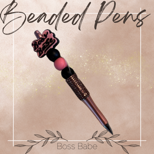 Custom Beaded Pens – Personalized Ballpoint Pen | Cute Beaded Pen Gift for Teachers, Moms & Stationery Lovers