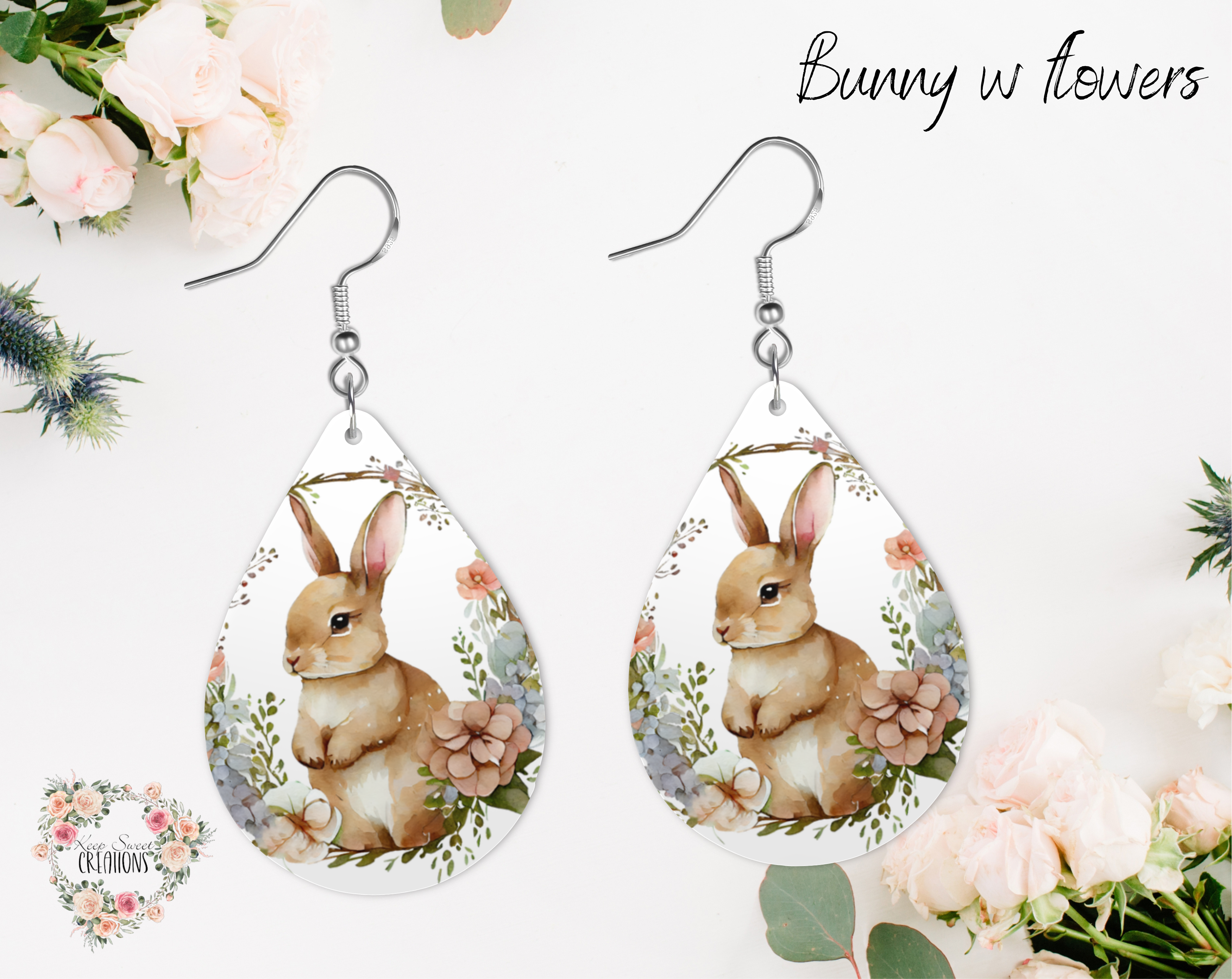 Easter Teardrop Earrings – Bunny, Cross & Floral Designs | Spring Teardrop Jewelry Collection