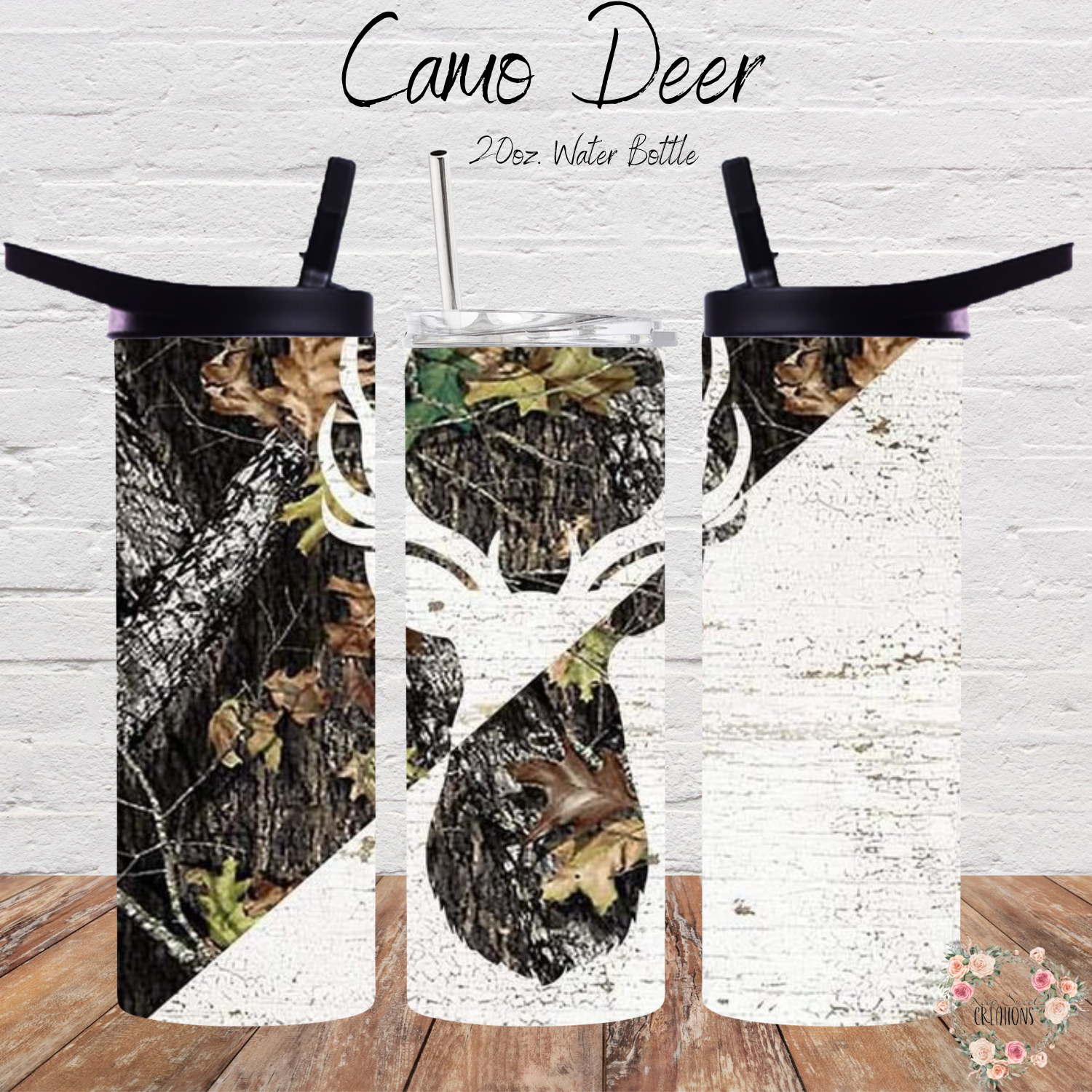 Camo Deer Tumbler – Rustic Hunting & Outdoor Design