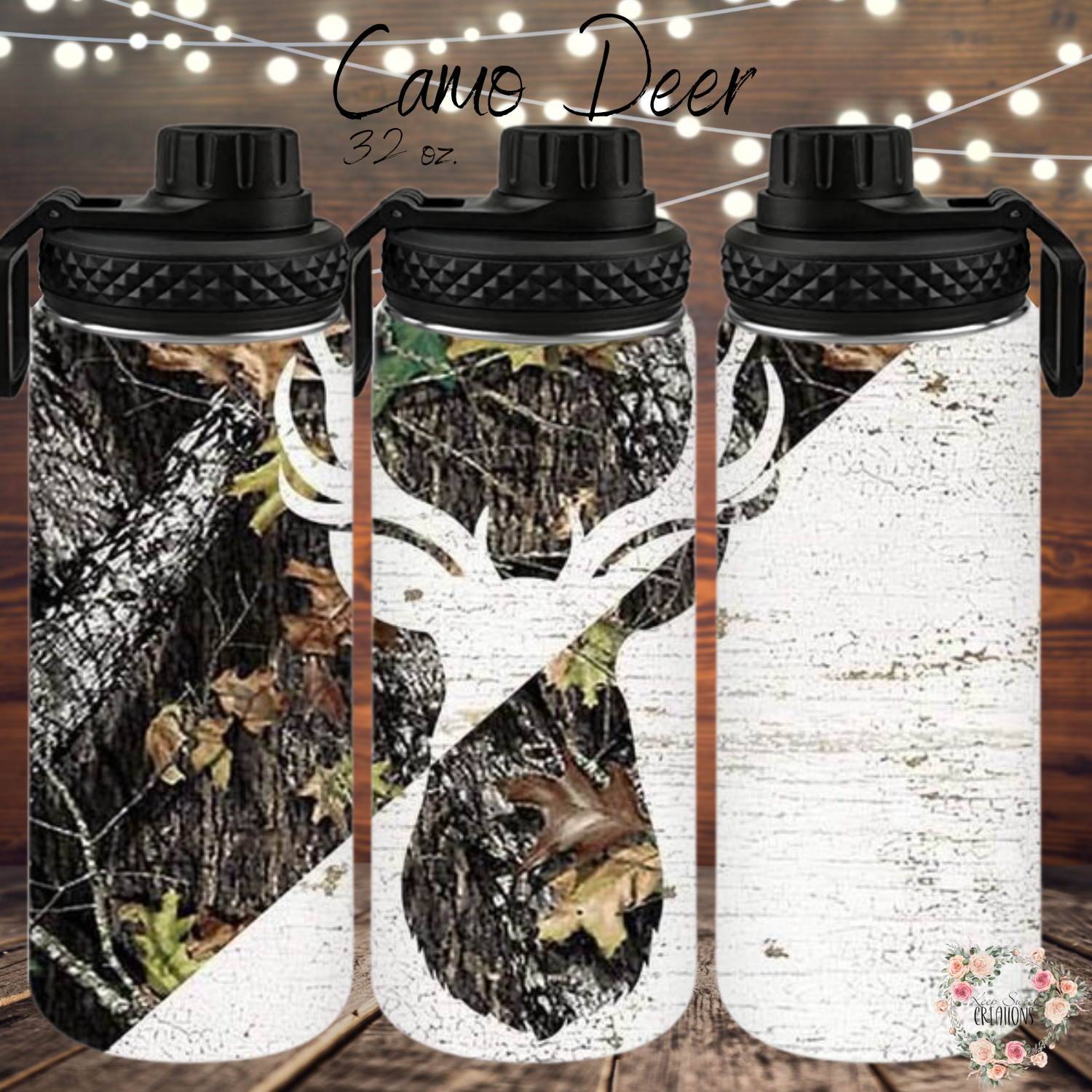 Camo Deer Tumbler – Rustic Hunting & Outdoor Design