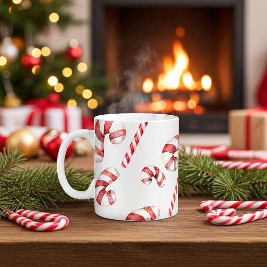 Candy Cane Christmas Tumbler & Mug | Holiday Peppermint Cup
