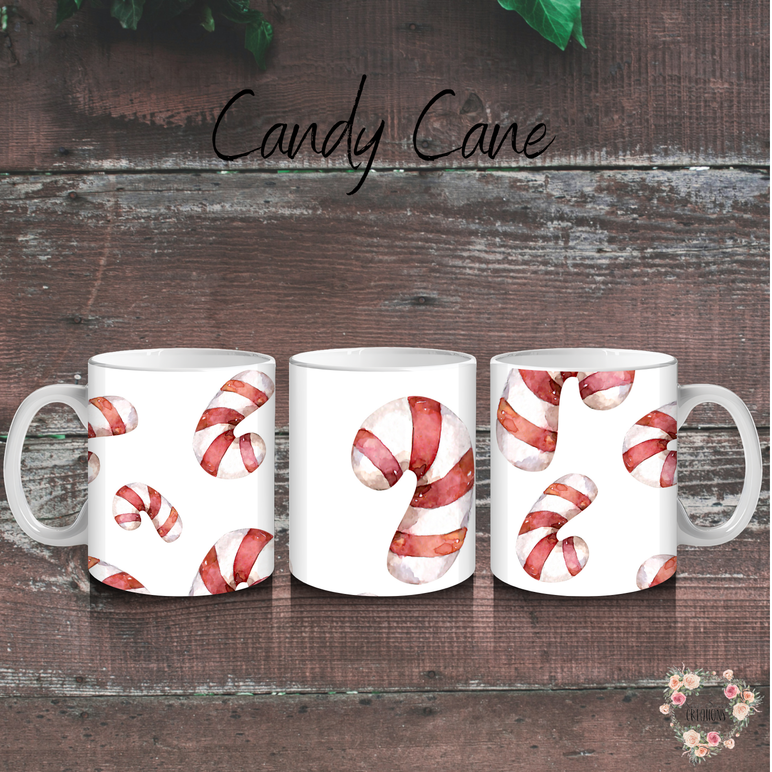 Candy Cane Christmas Tumbler & Mug | Holiday Peppermint Cup