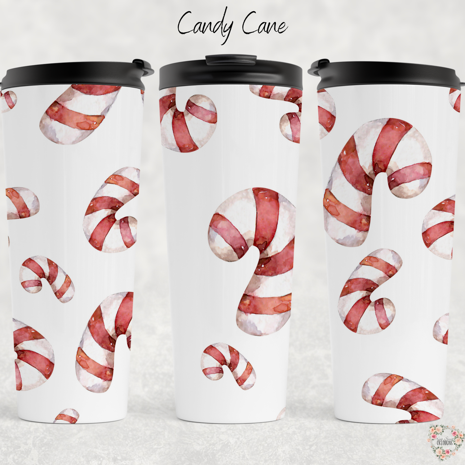 Candy Cane Christmas Tumbler & Mug | Holiday Peppermint Cup