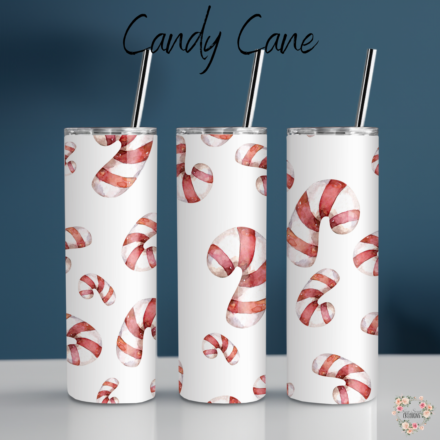 Candy Cane Christmas Tumbler & Mug | Holiday Peppermint Cup