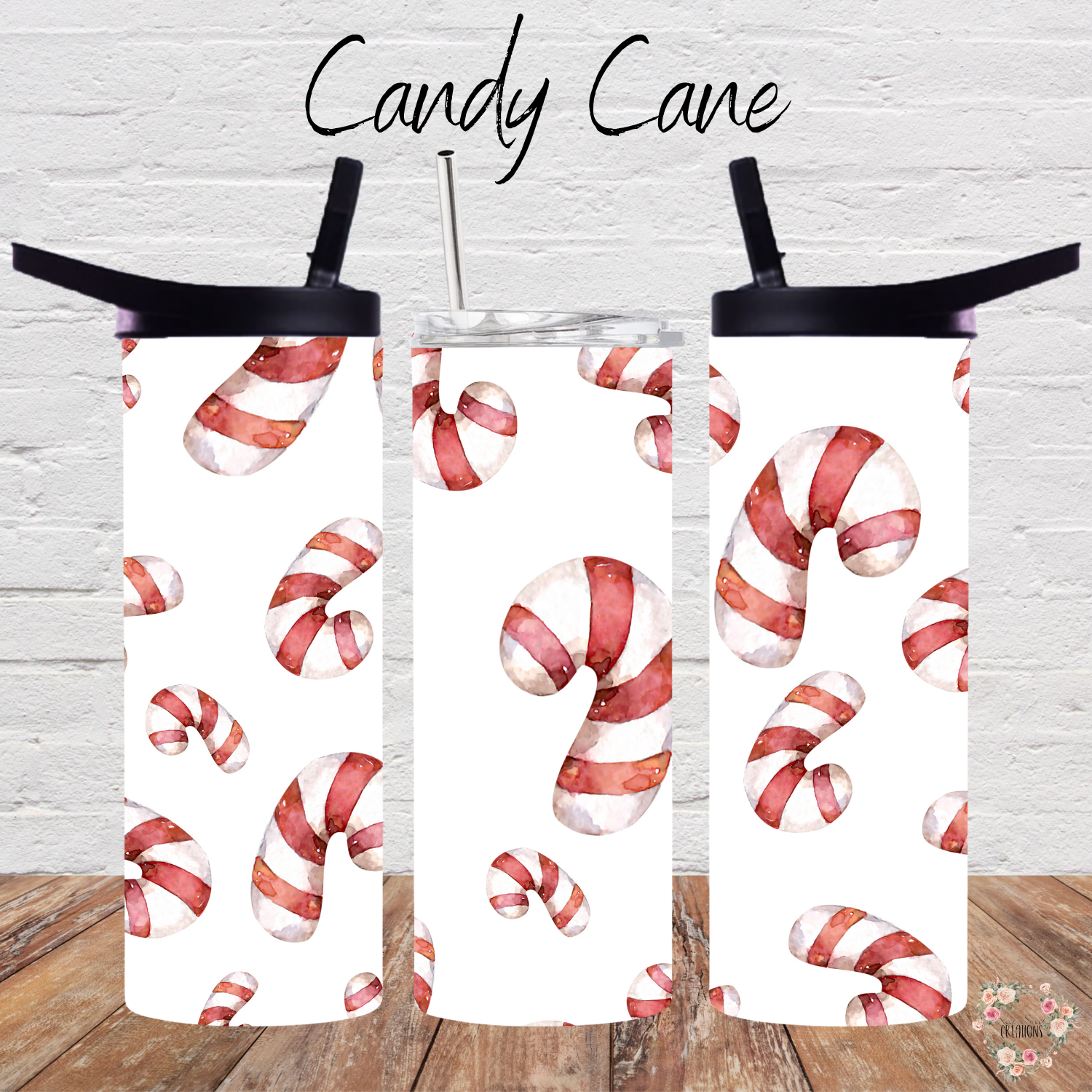 Candy Cane Christmas Tumbler & Mug | Holiday Peppermint Cup