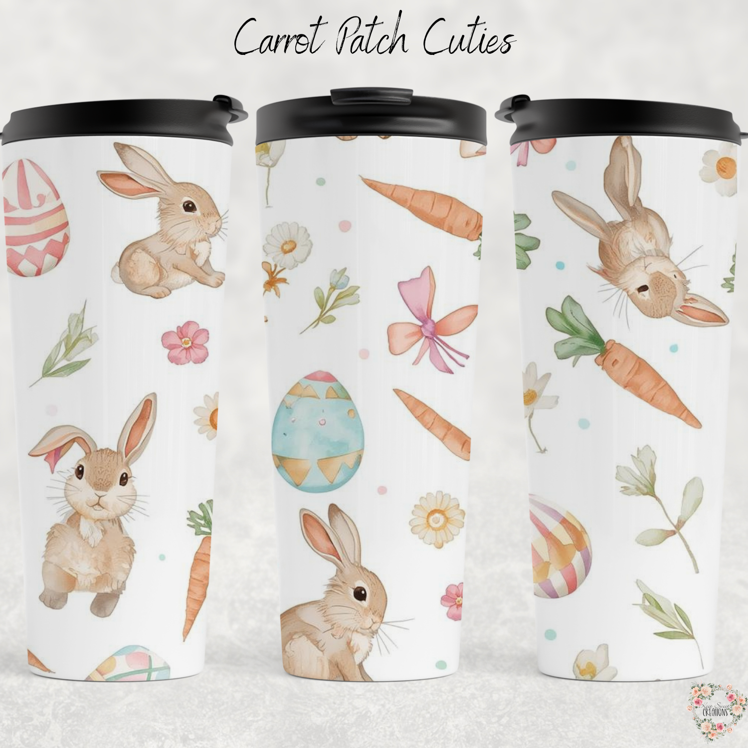 Carrot Patch Cuties Tumbler | Easter Bunny & Carrot Spring Cup Collection (11–40 oz)