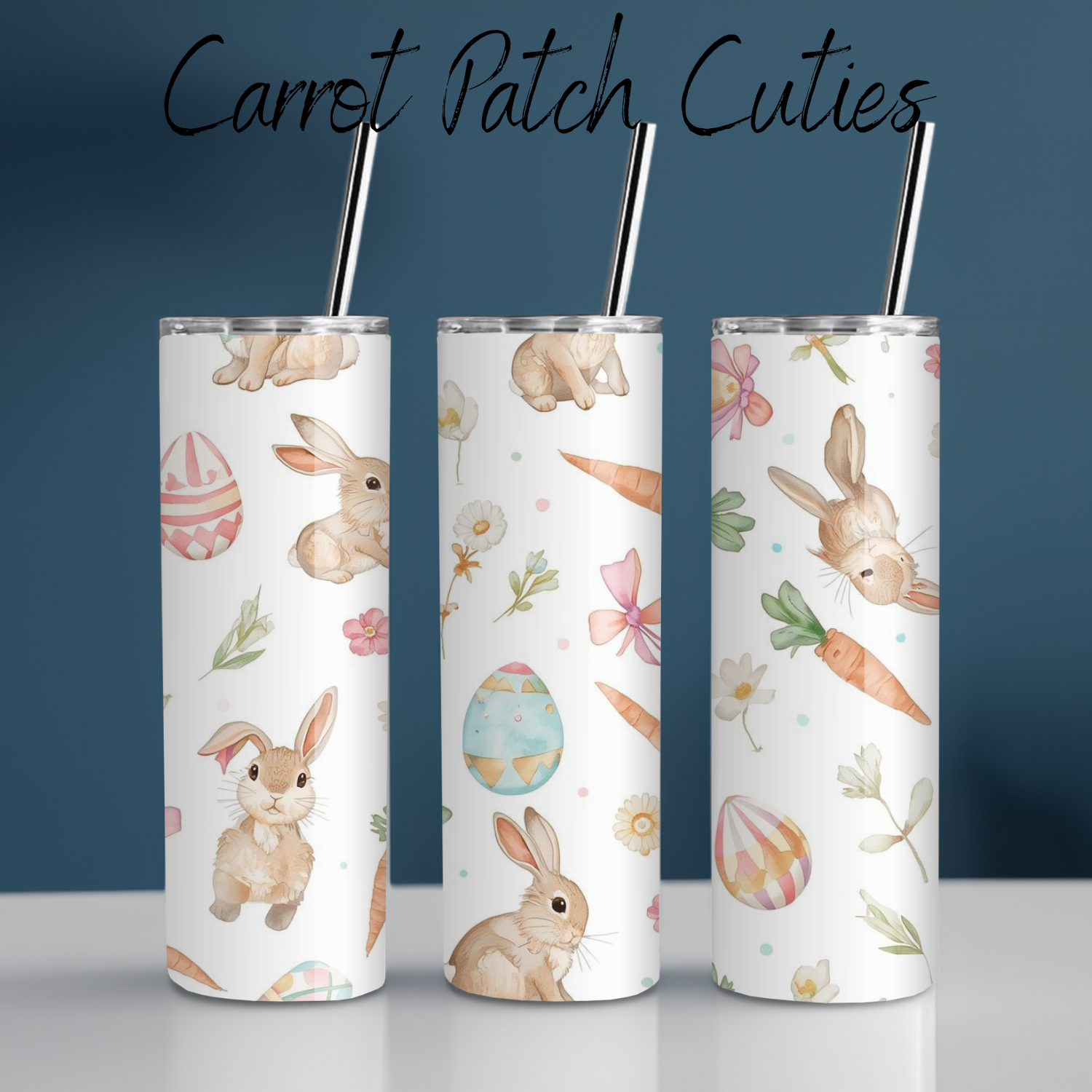 Carrot Patch Cuties Tumbler | Easter Bunny & Carrot Spring Cup Collection (11–40 oz)