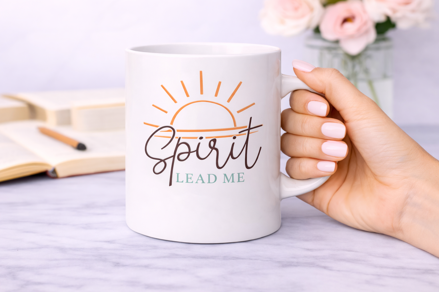 Spirit Lead Me Mug | Christian Coffee Cup | Faith-Based Inspirational Mug (11–15 oz)