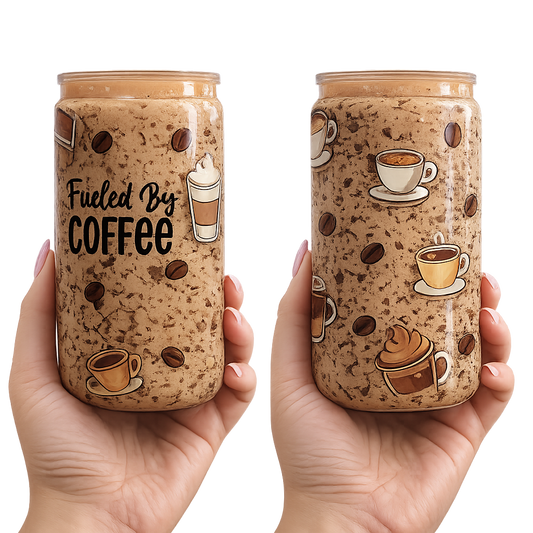 Fueled By Coffee Snowglobe Tumbler | 16 oz