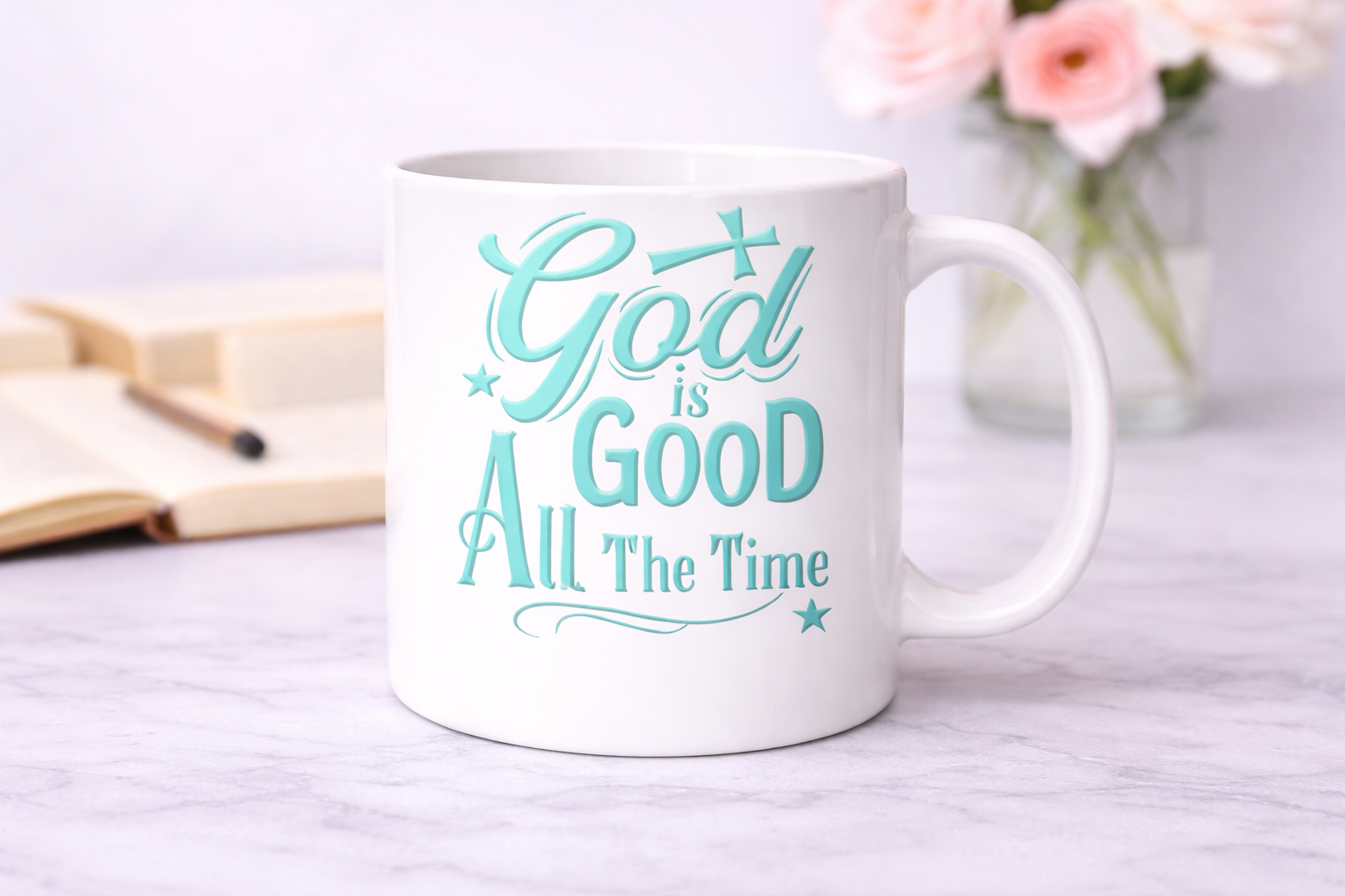 God Is Good All The Time Mug | Christian Coffee Cup | Faith Inspirational Gift (11oz–15oz)