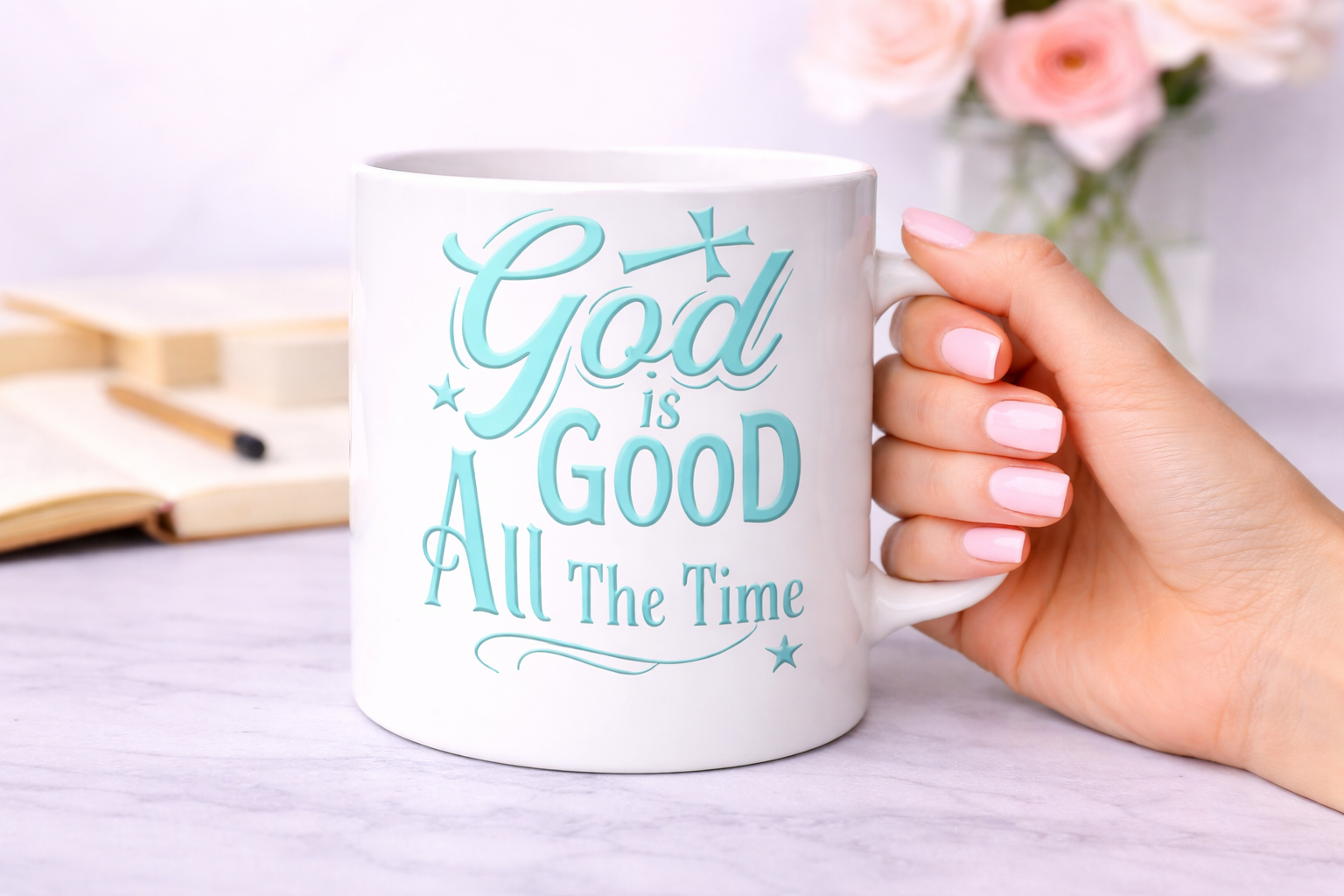 God Is Good All The Time Mug | Christian Coffee Cup | Faith Inspirational Gift (11oz–15oz)