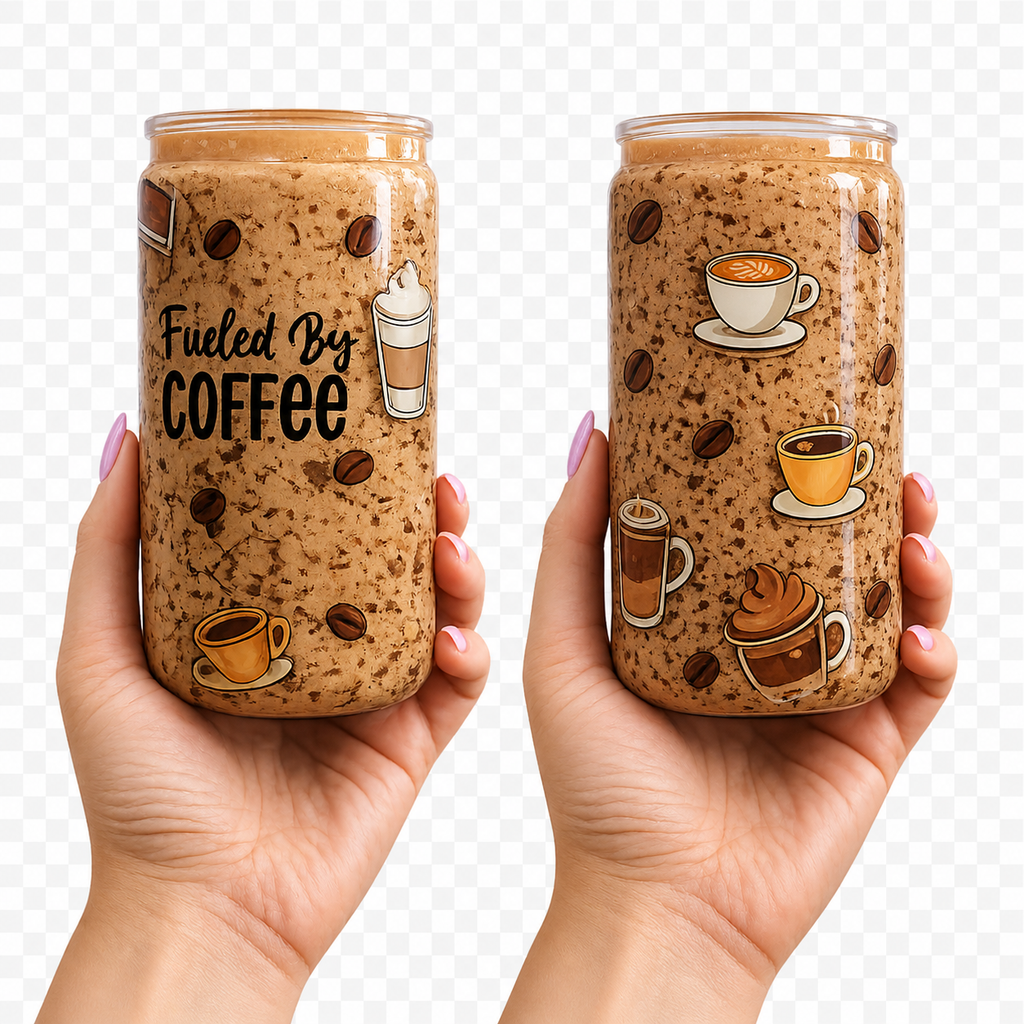 Fueled By Coffee Snowglobe Tumbler | 16 oz