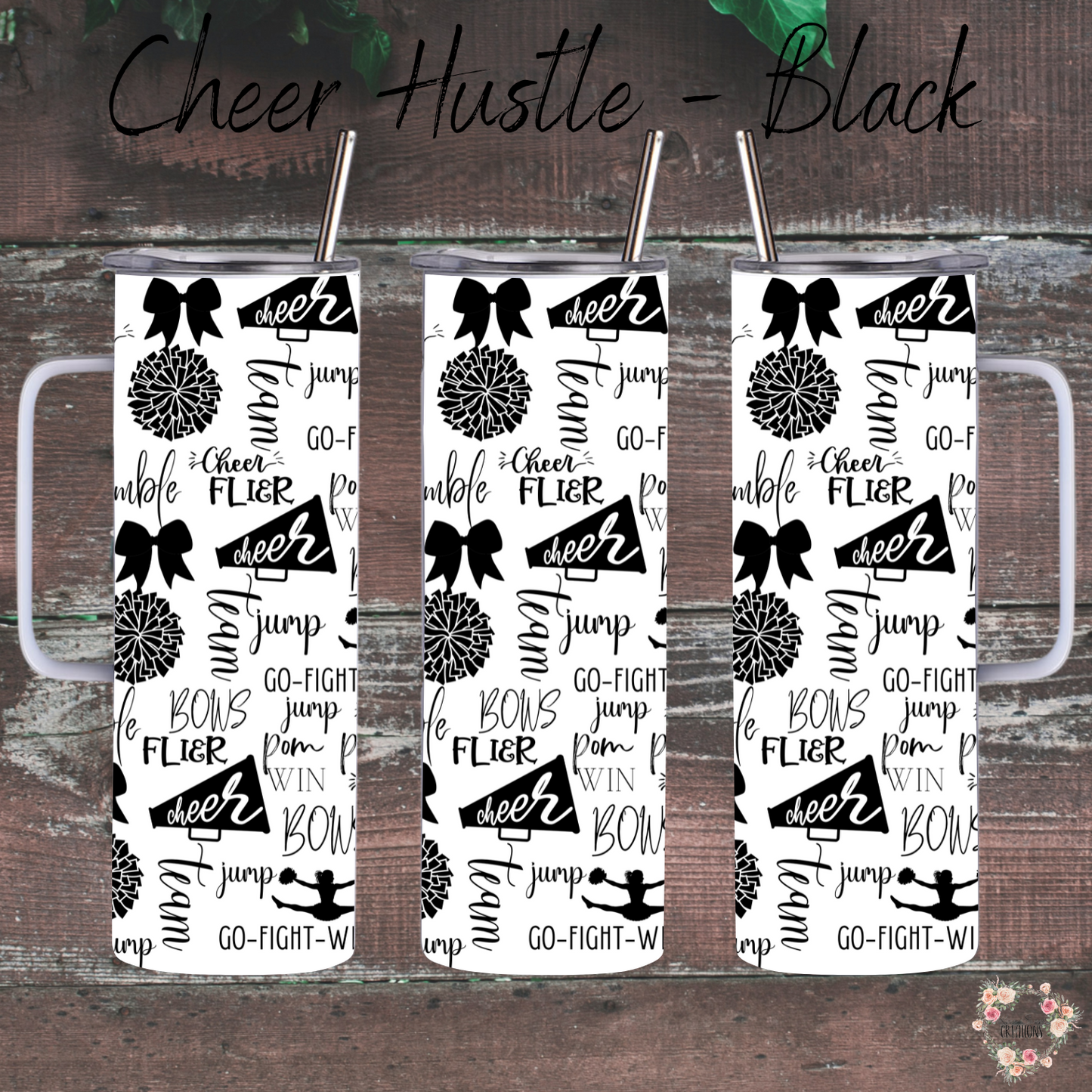 Cheer Hustle - Black & White