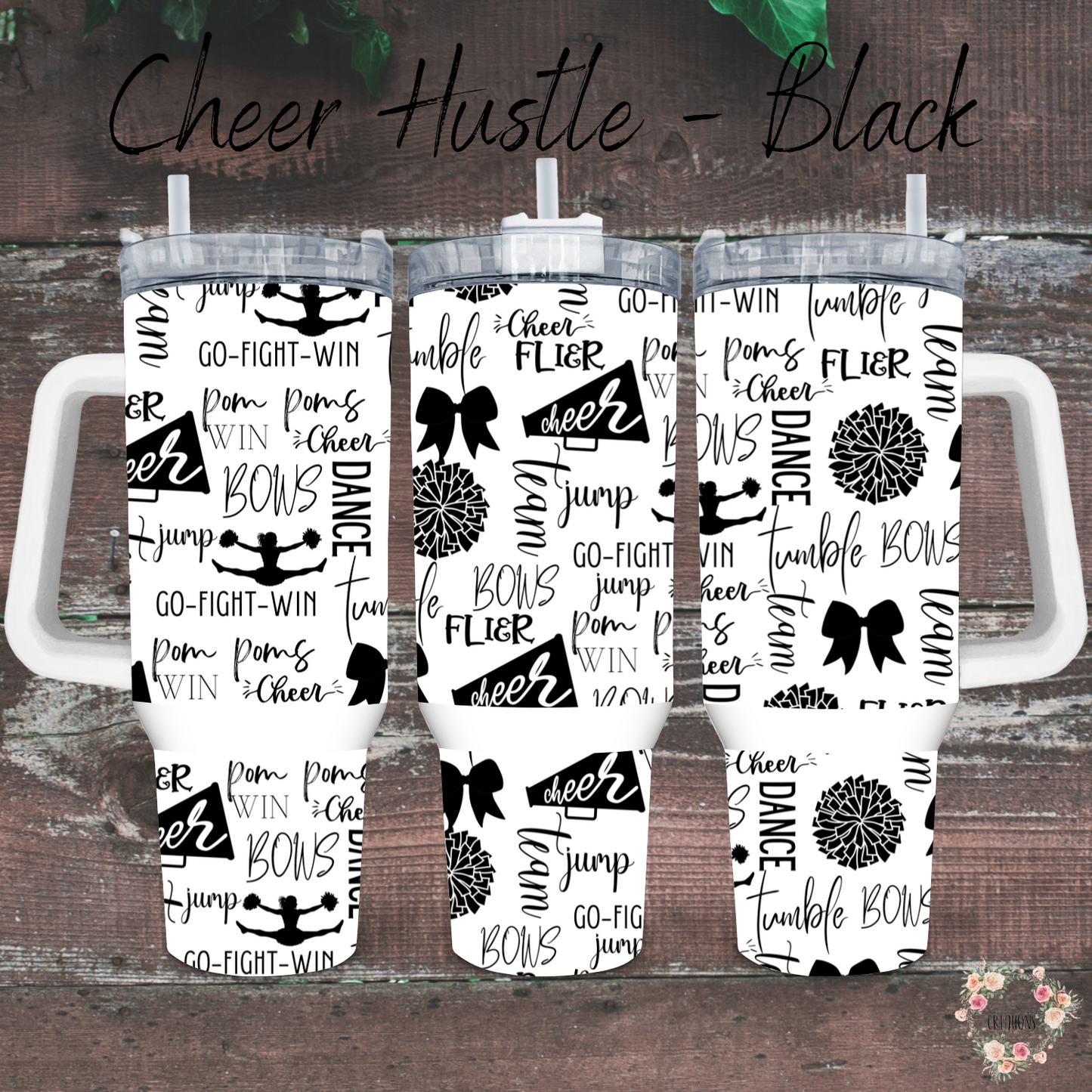 Cheer Hustle - Black & White