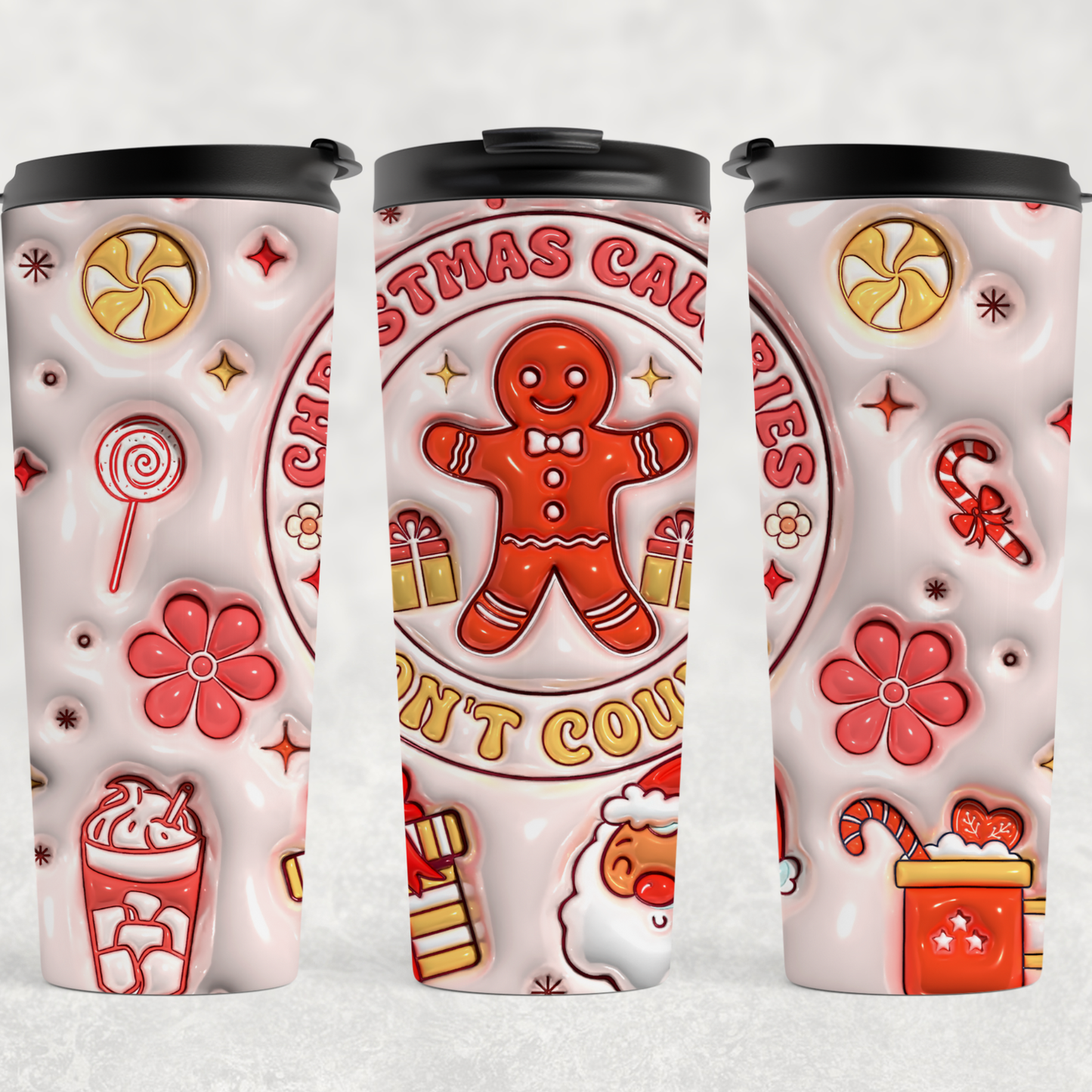 Christmas Calories Tumbler | Holiday 20oz Cup Collection