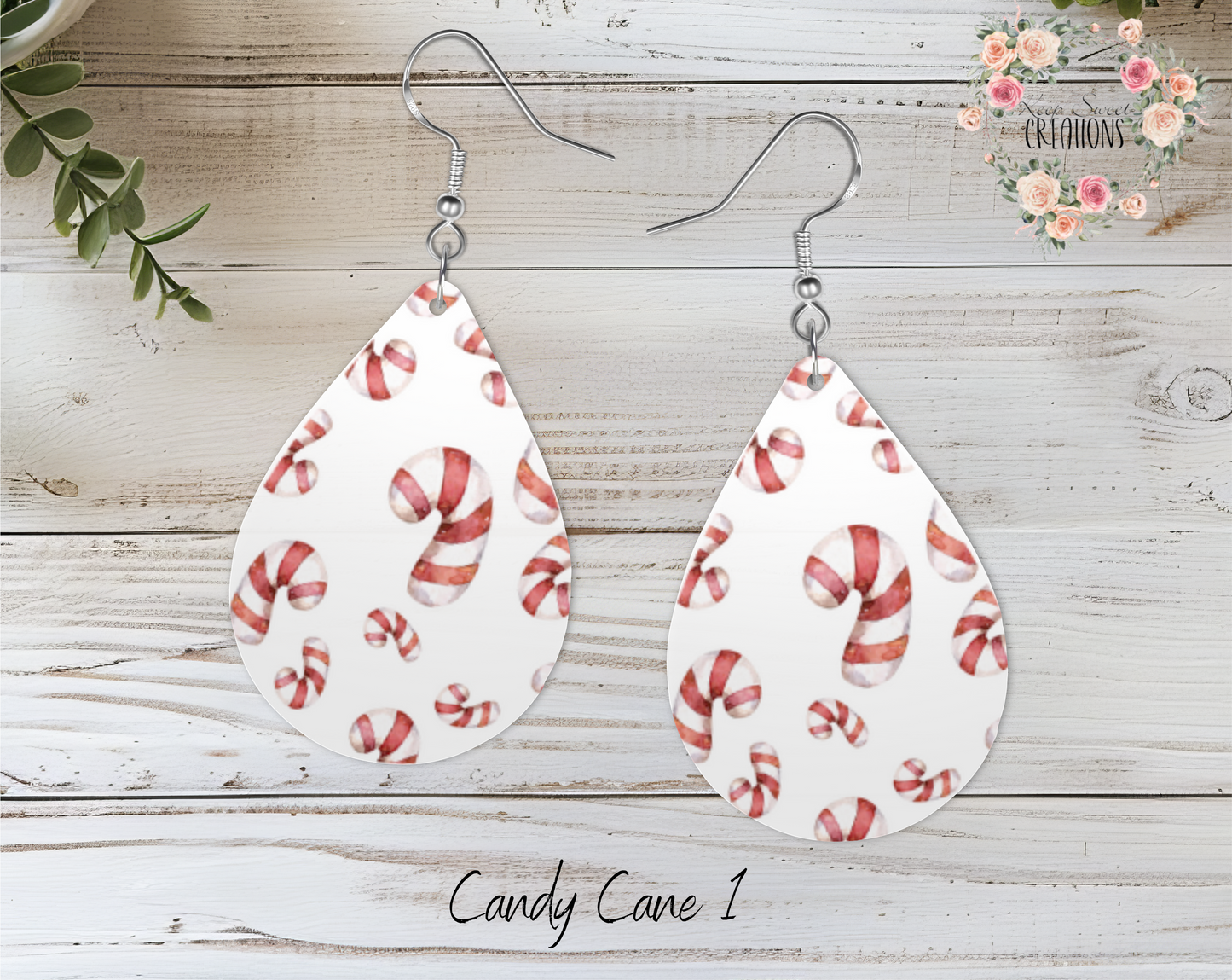 Teardrop Earrings - Christmas (Candy)