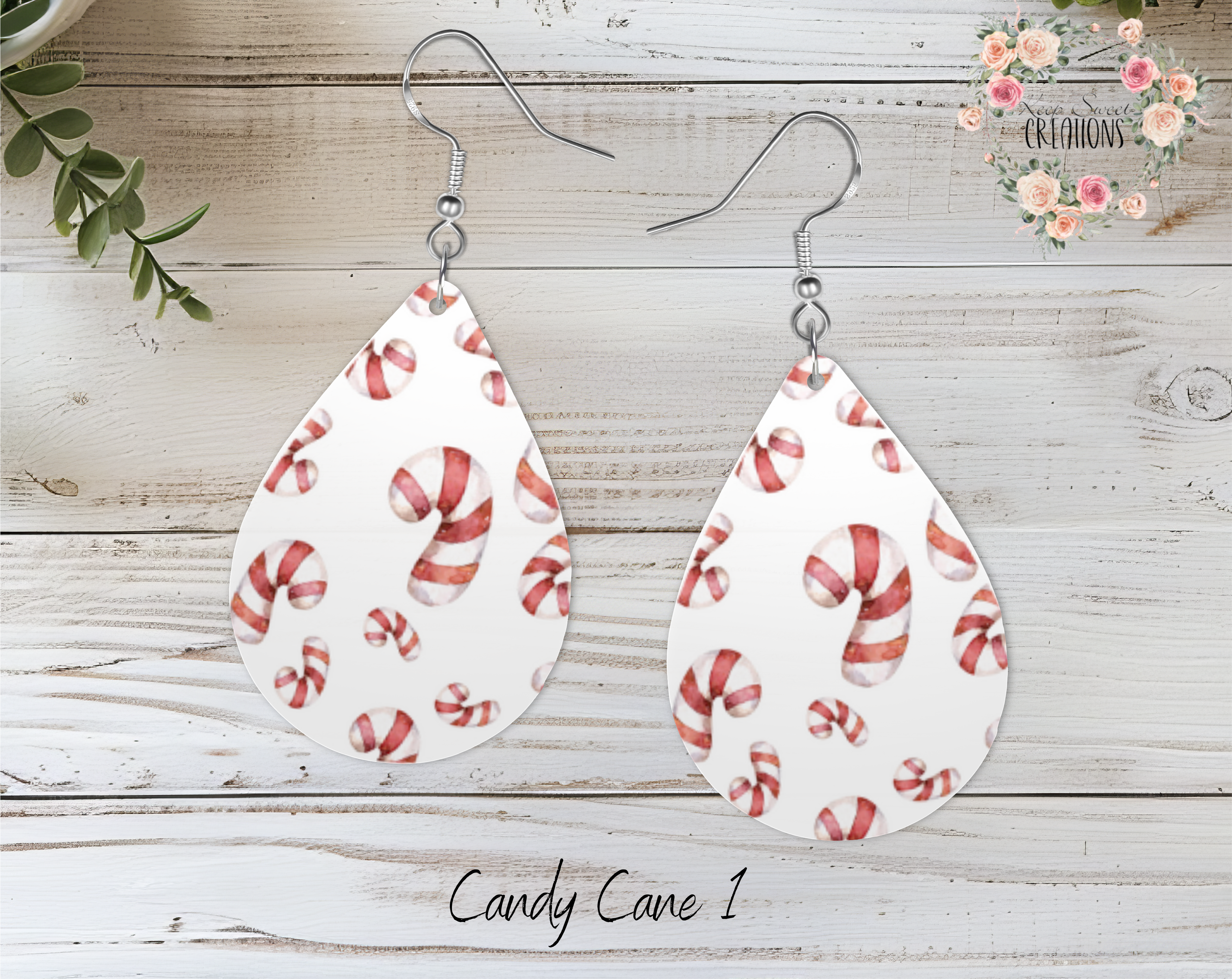 Christmas Candy Teardrop Earrings – Sweet Holiday Jewelry