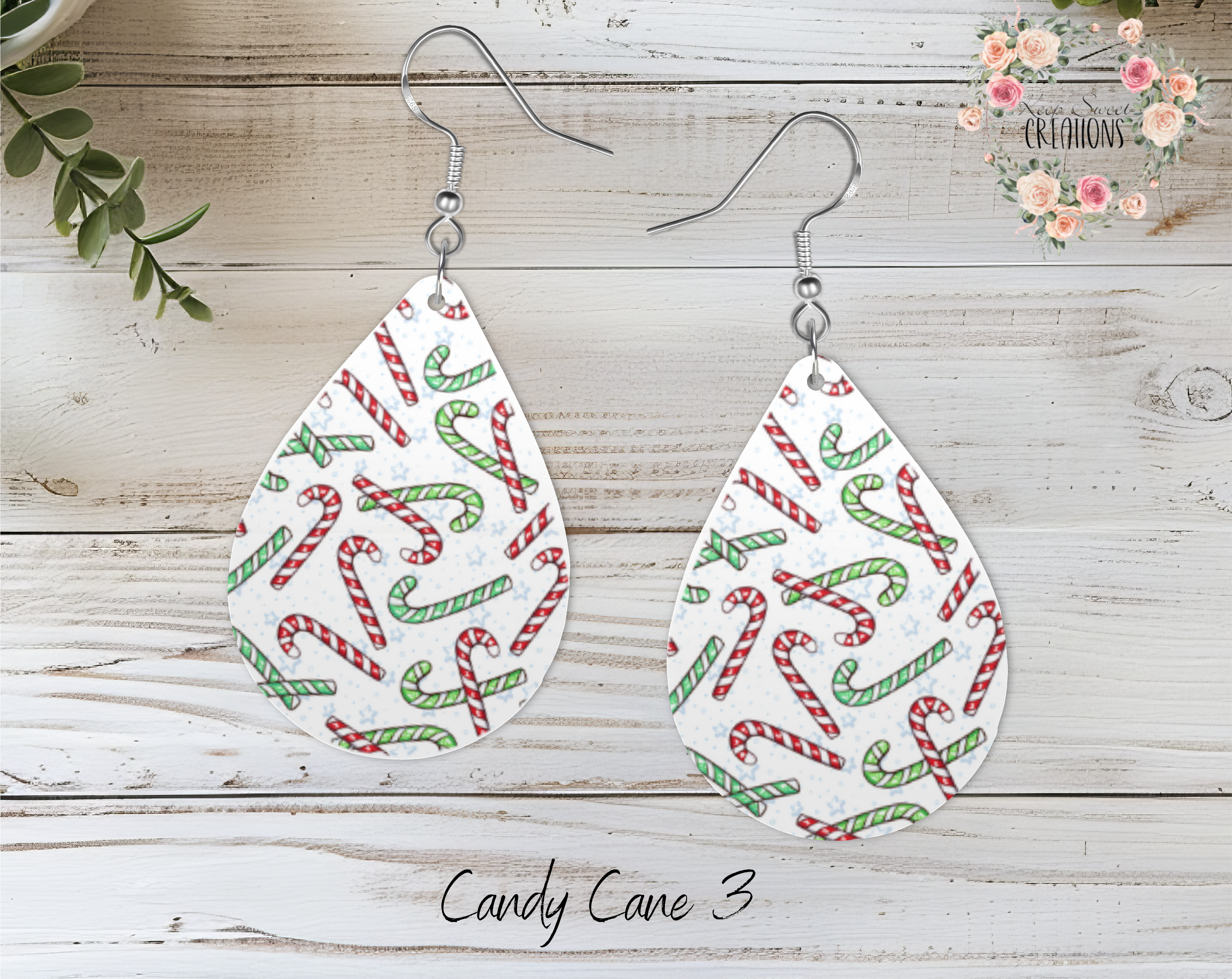 Christmas Candy Teardrop Earrings – Sweet Holiday Jewelry