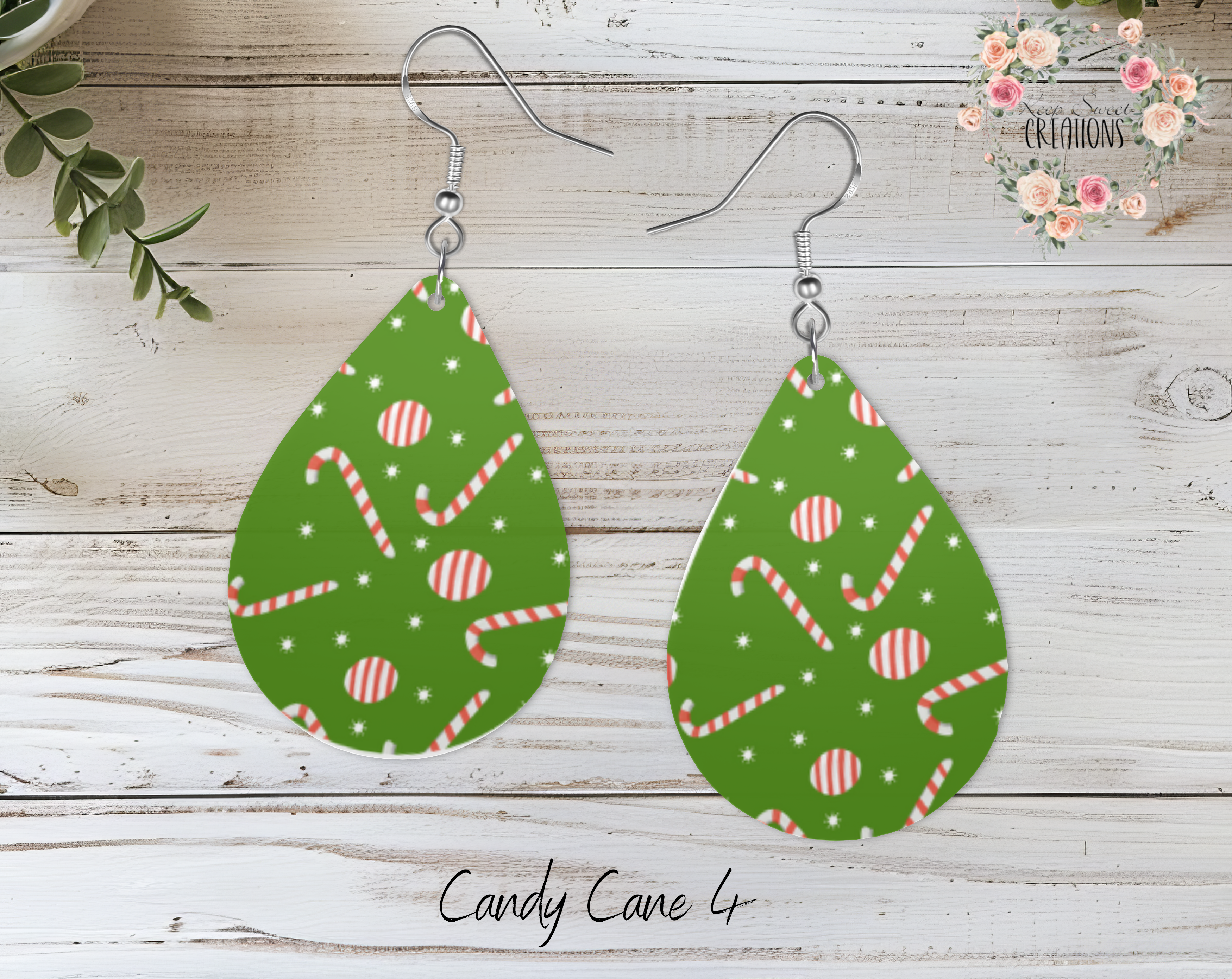 Christmas Candy Teardrop Earrings – Sweet Holiday Jewelry
