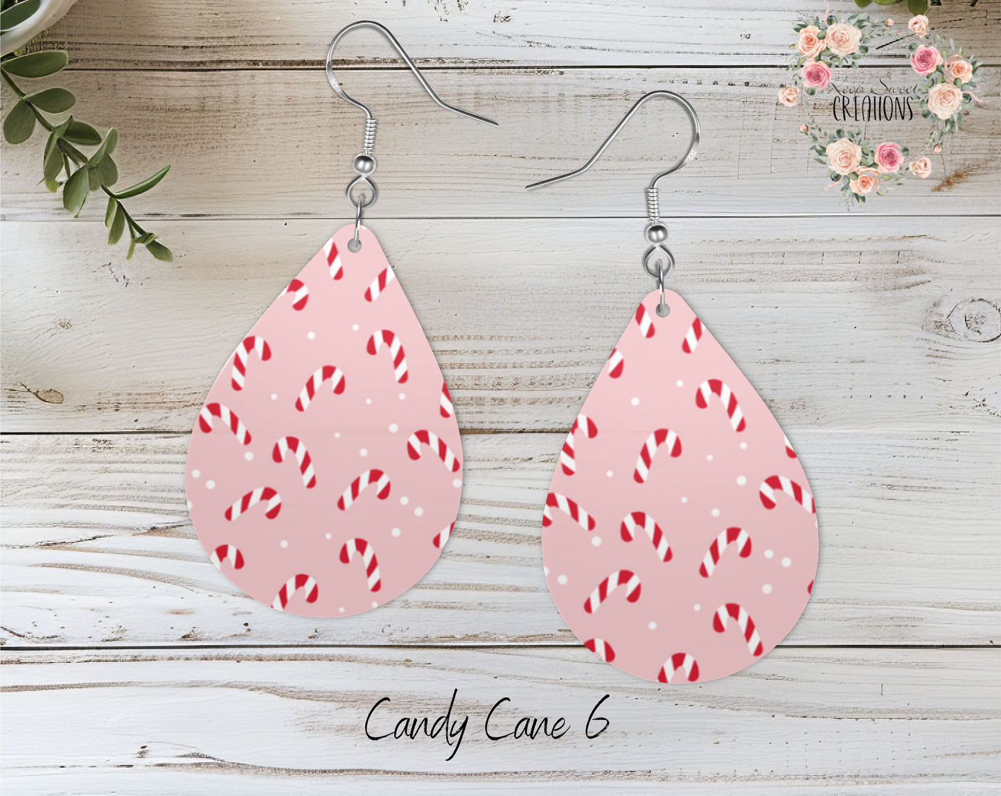 Teardrop Earrings - Christmas (Candy)