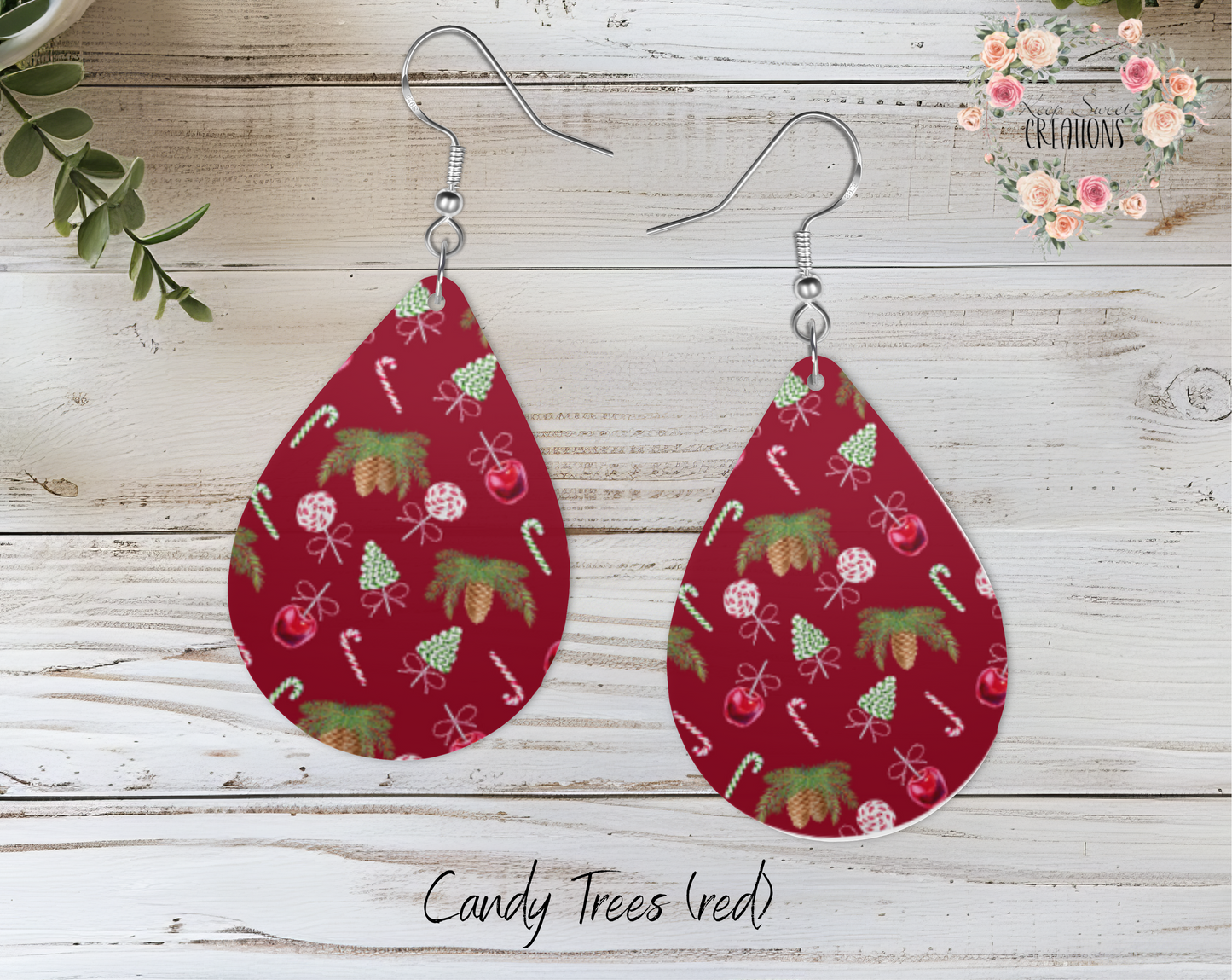 Teardrop Earrings - Christmas (Candy)