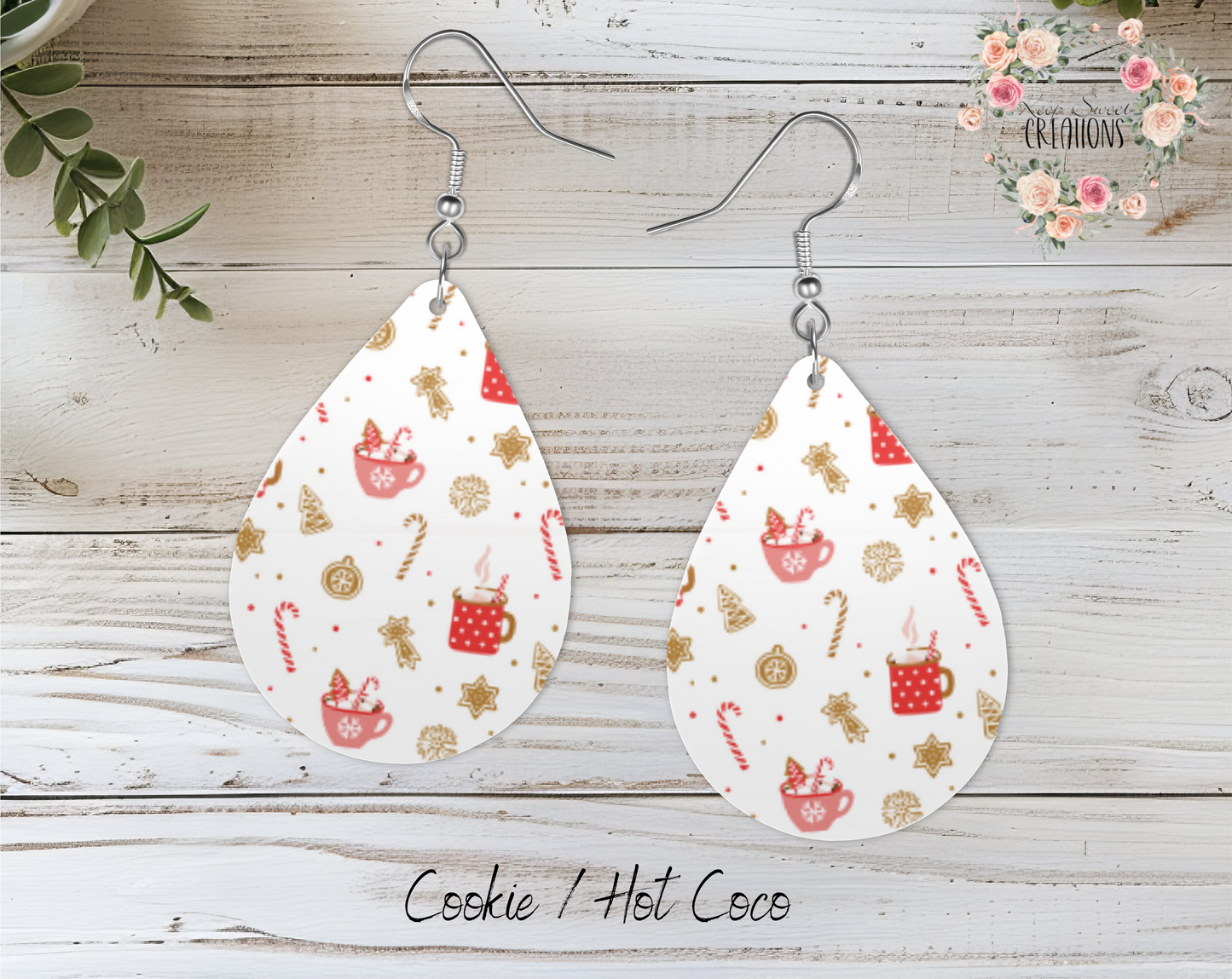 Teardrop Earrings - Christmas (Candy)