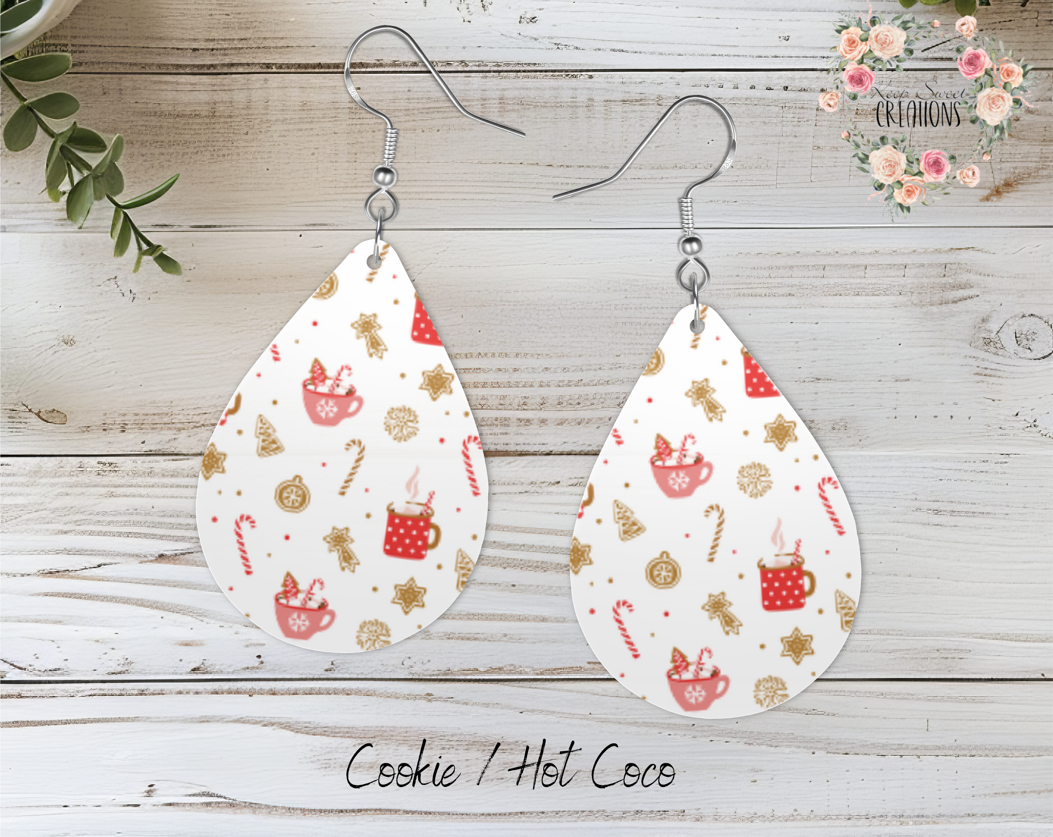 Christmas Candy Teardrop Earrings – Sweet Holiday Jewelry