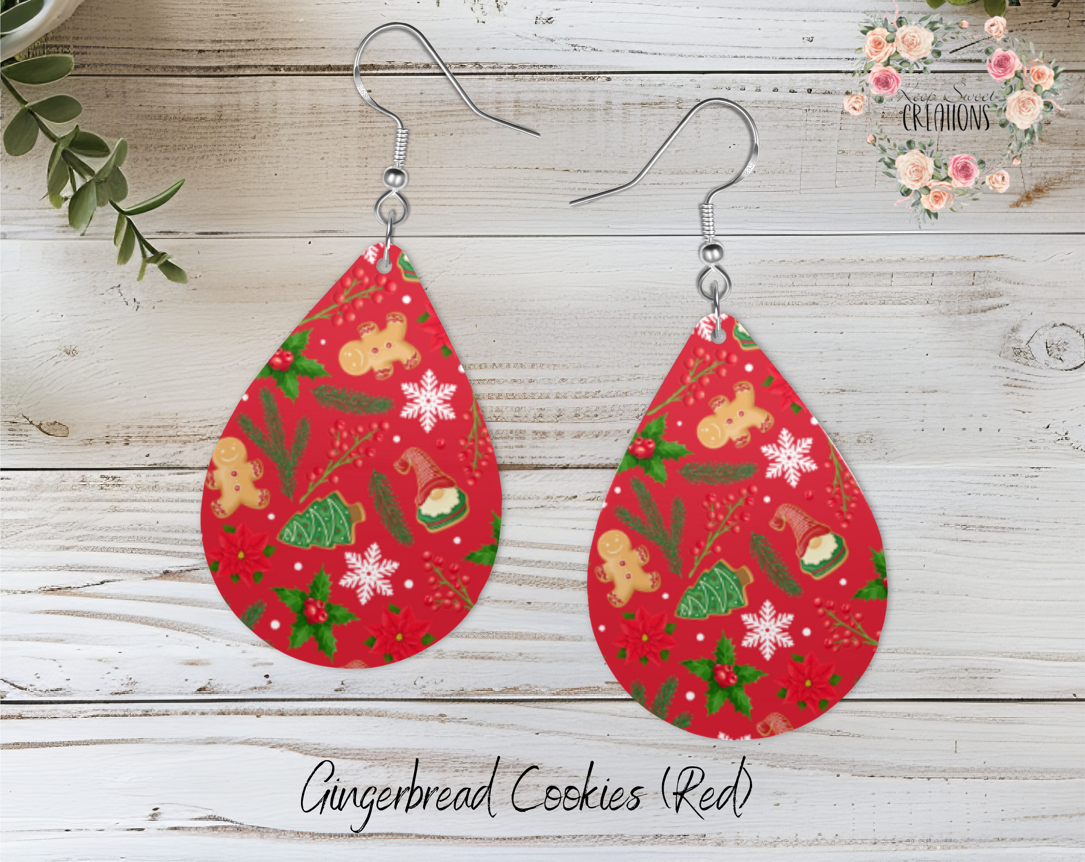 Christmas Candy Teardrop Earrings – Sweet Holiday Jewelry