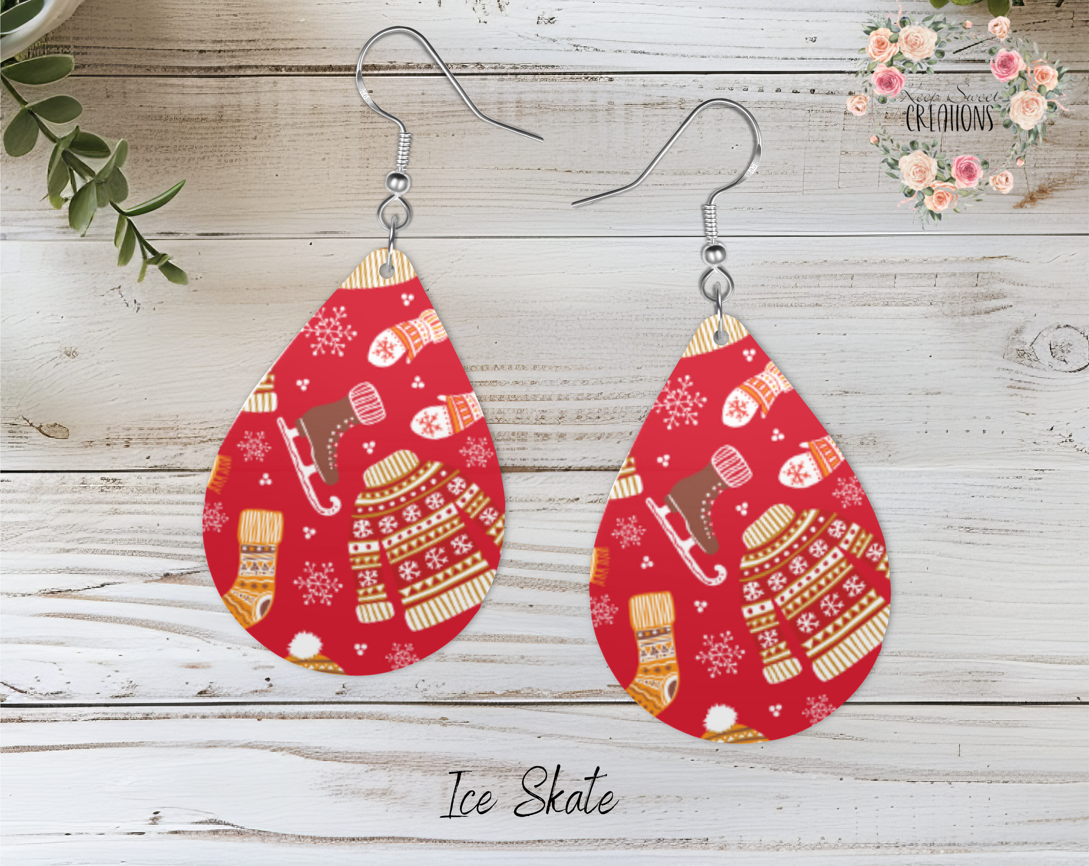 Christmas Ornament Teardrop Earrings – Festive Holiday Jewelry
