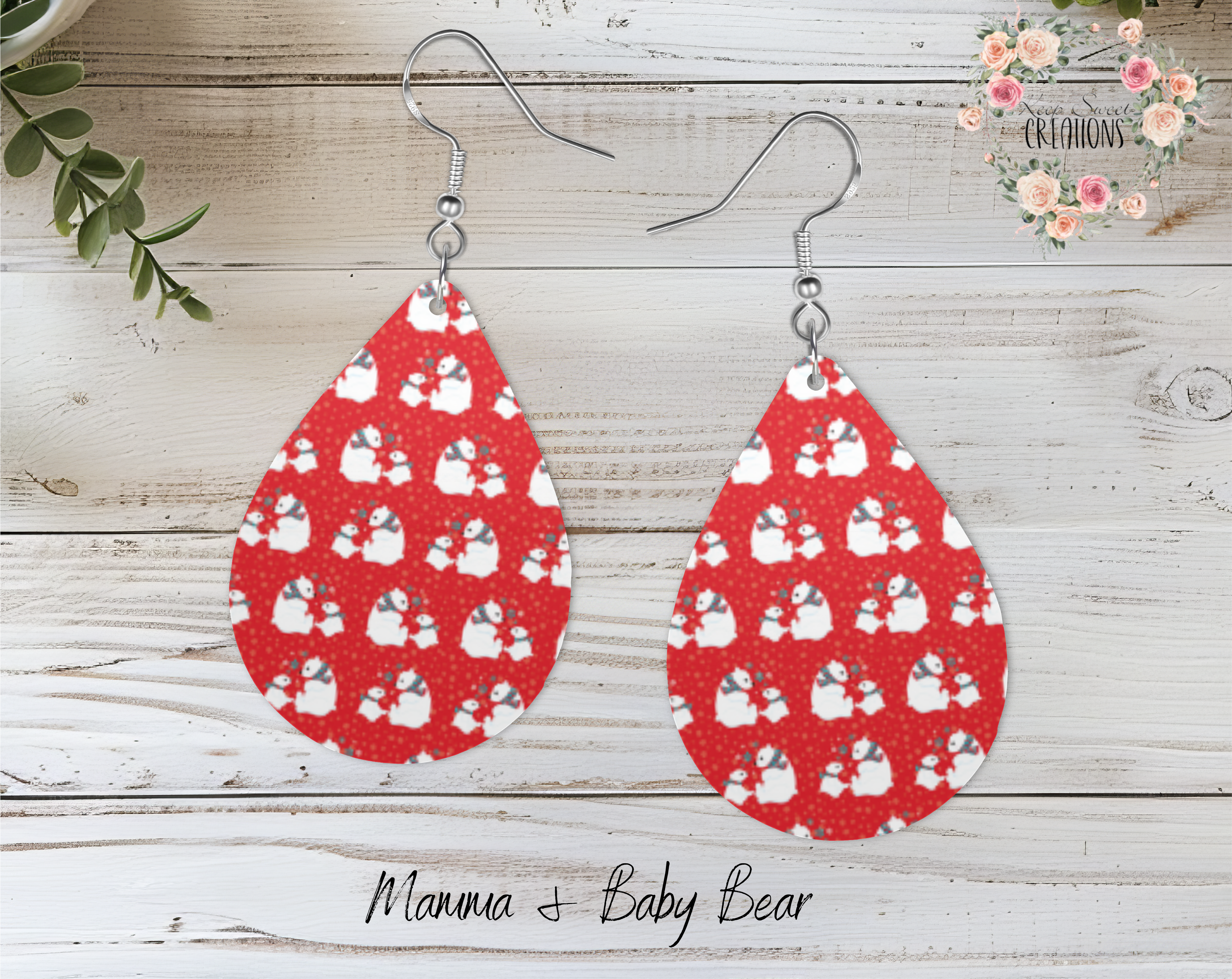 Christmas Animal Teardrop Earrings – Festive Holiday Earrings for Animal Lovers