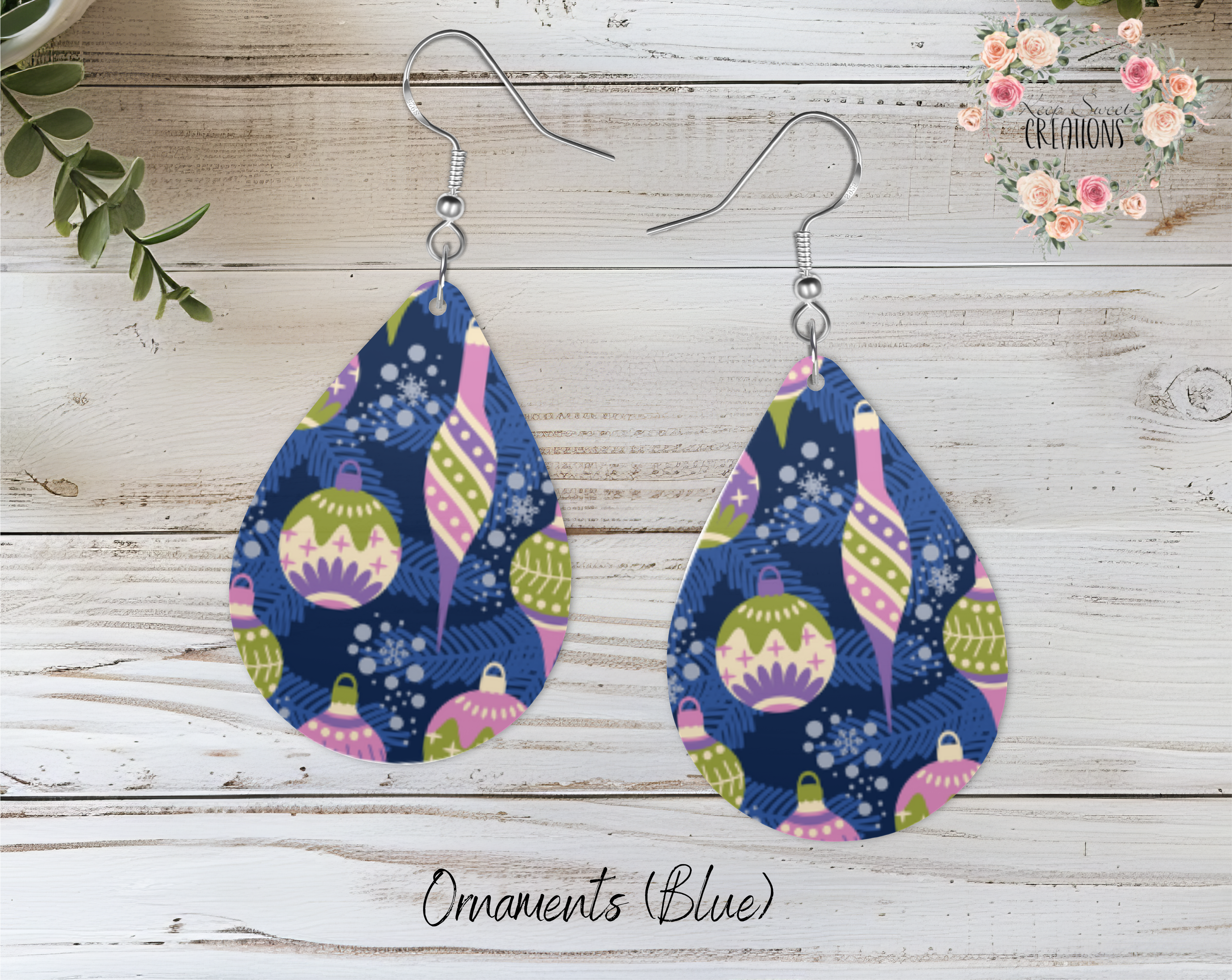 Christmas Ornament Teardrop Earrings – Festive Holiday Jewelry