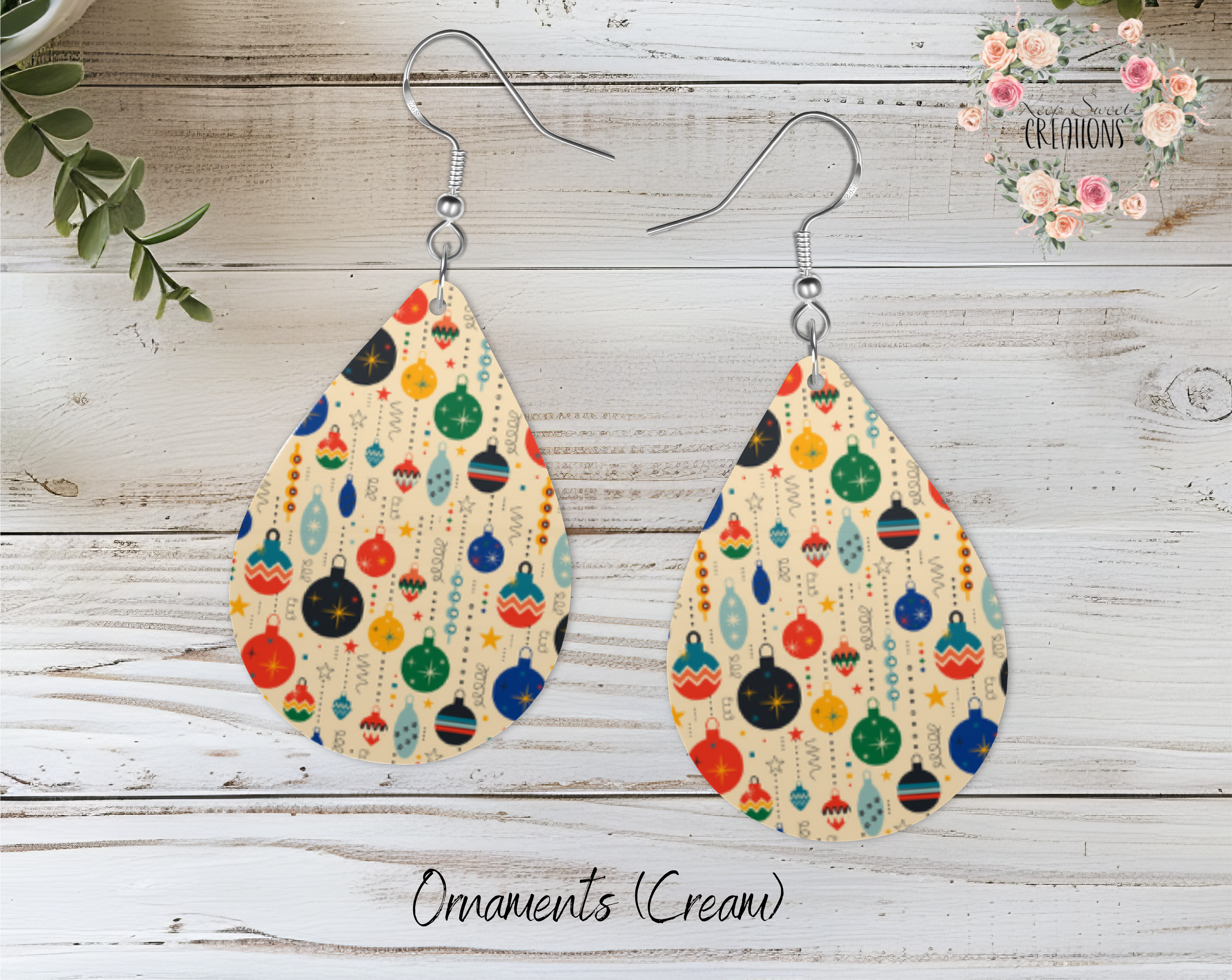 Christmas Ornament Teardrop Earrings – Festive Holiday Jewelry