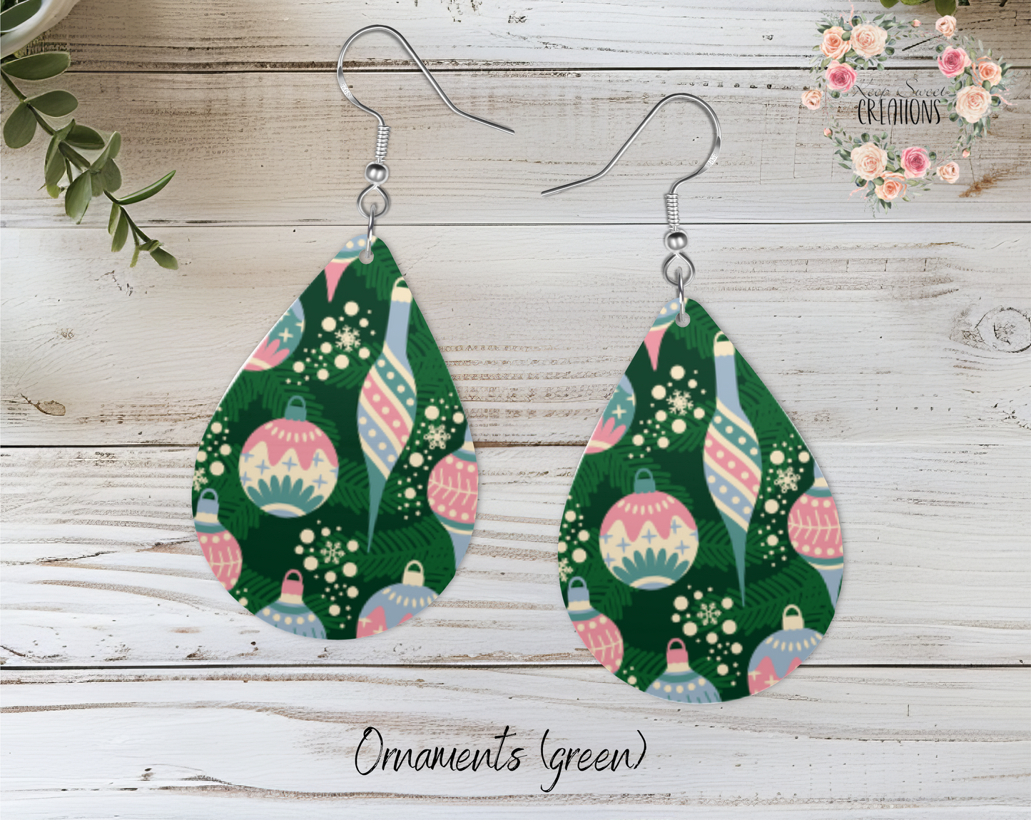 Teardrop Earrings - Christmas (Ornaments and other)