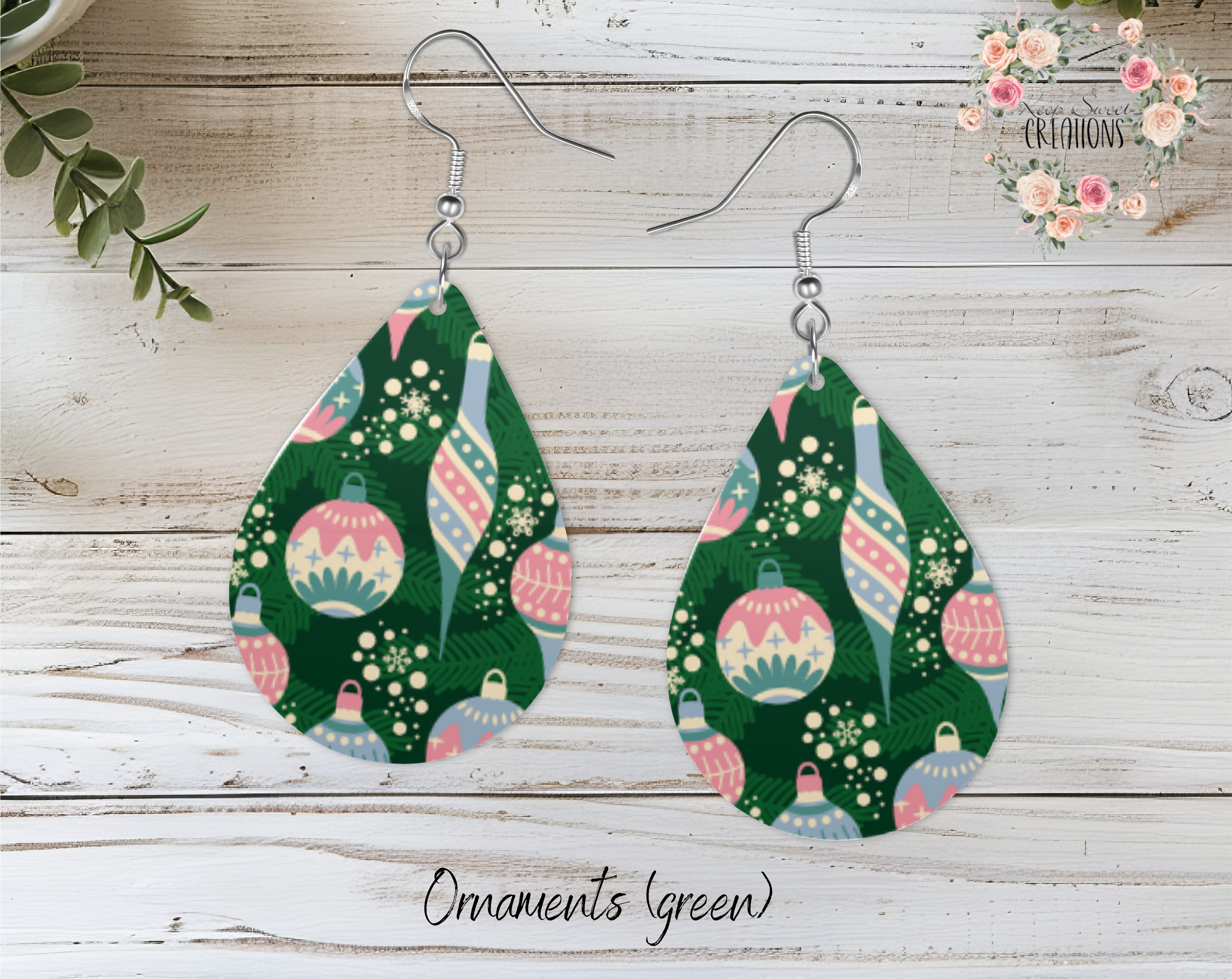 Christmas Ornament Teardrop Earrings – Festive Holiday Jewelry