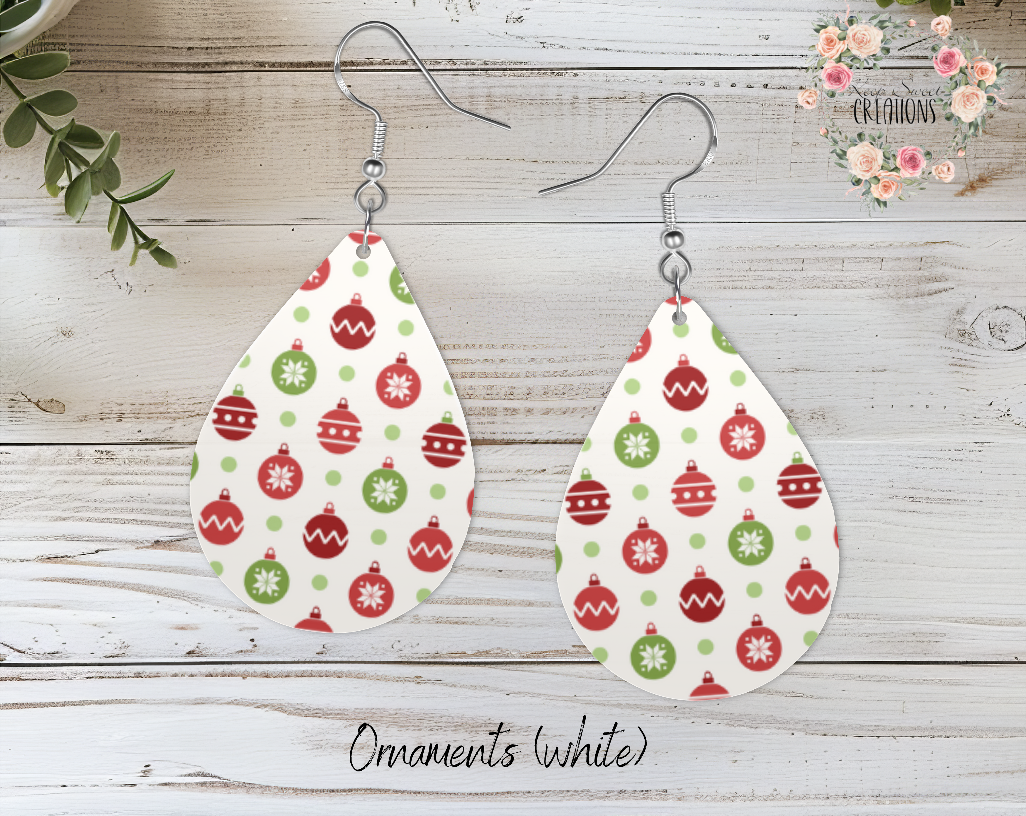 Christmas Ornament Teardrop Earrings – Festive Holiday Jewelry