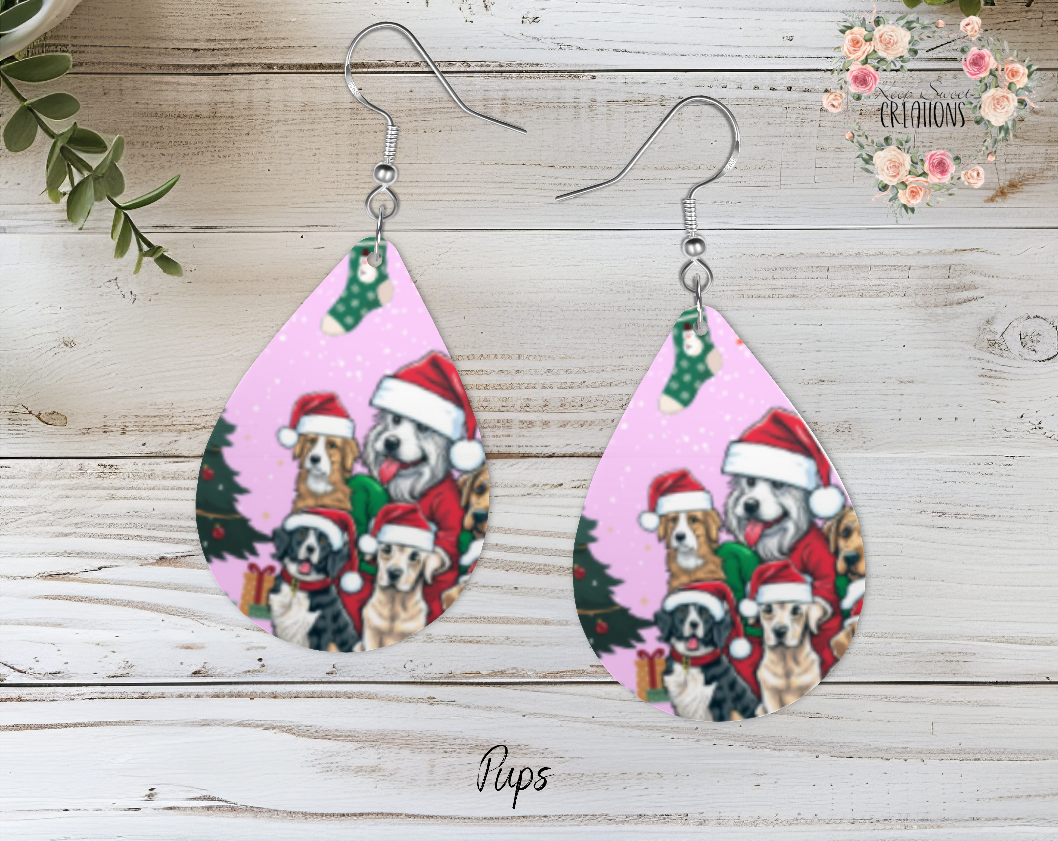 Christmas Animal Teardrop Earrings – Festive Holiday Earrings for Animal Lovers