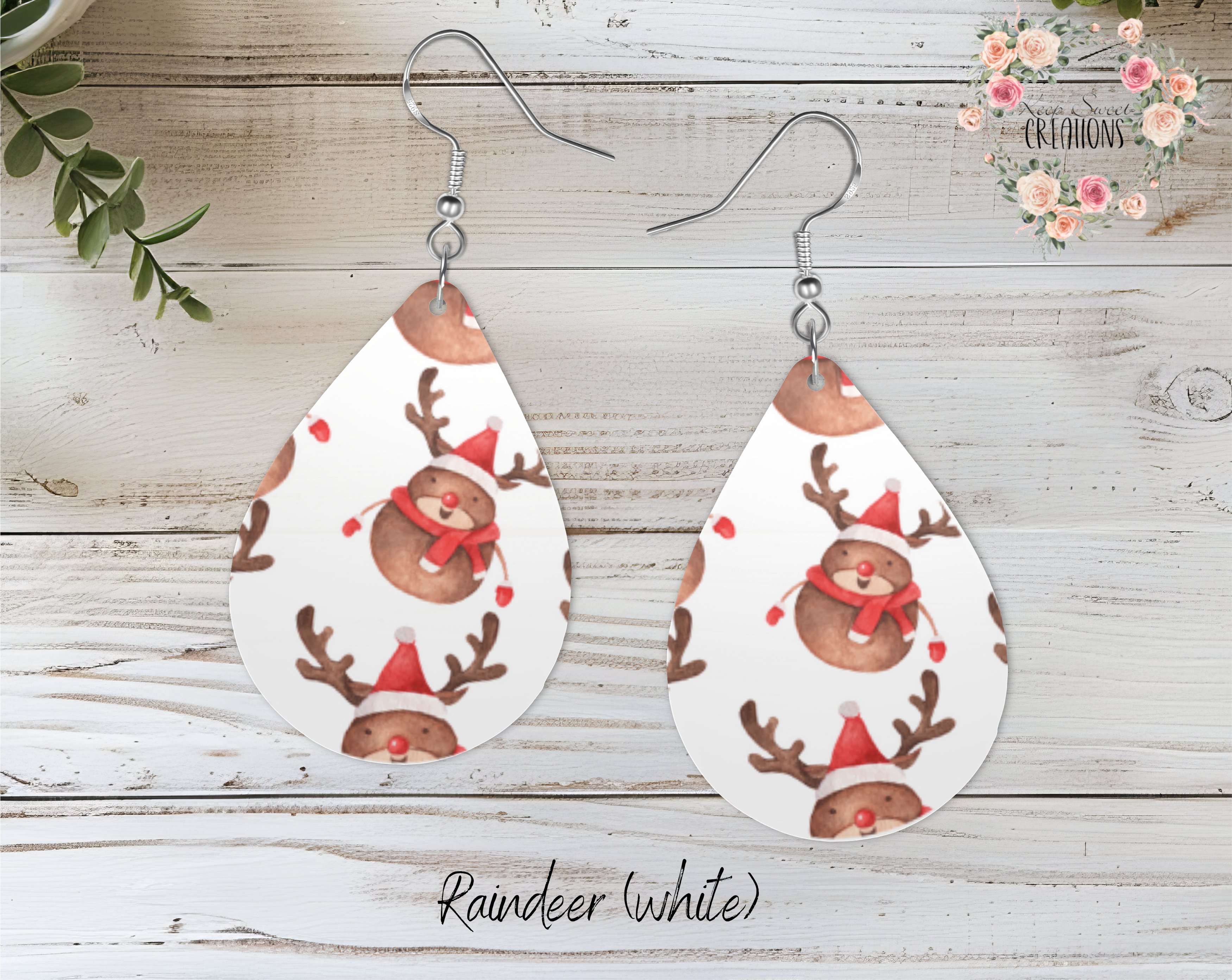 Christmas Reindeer Teardrop Earrings – Festive Holiday Jewelry