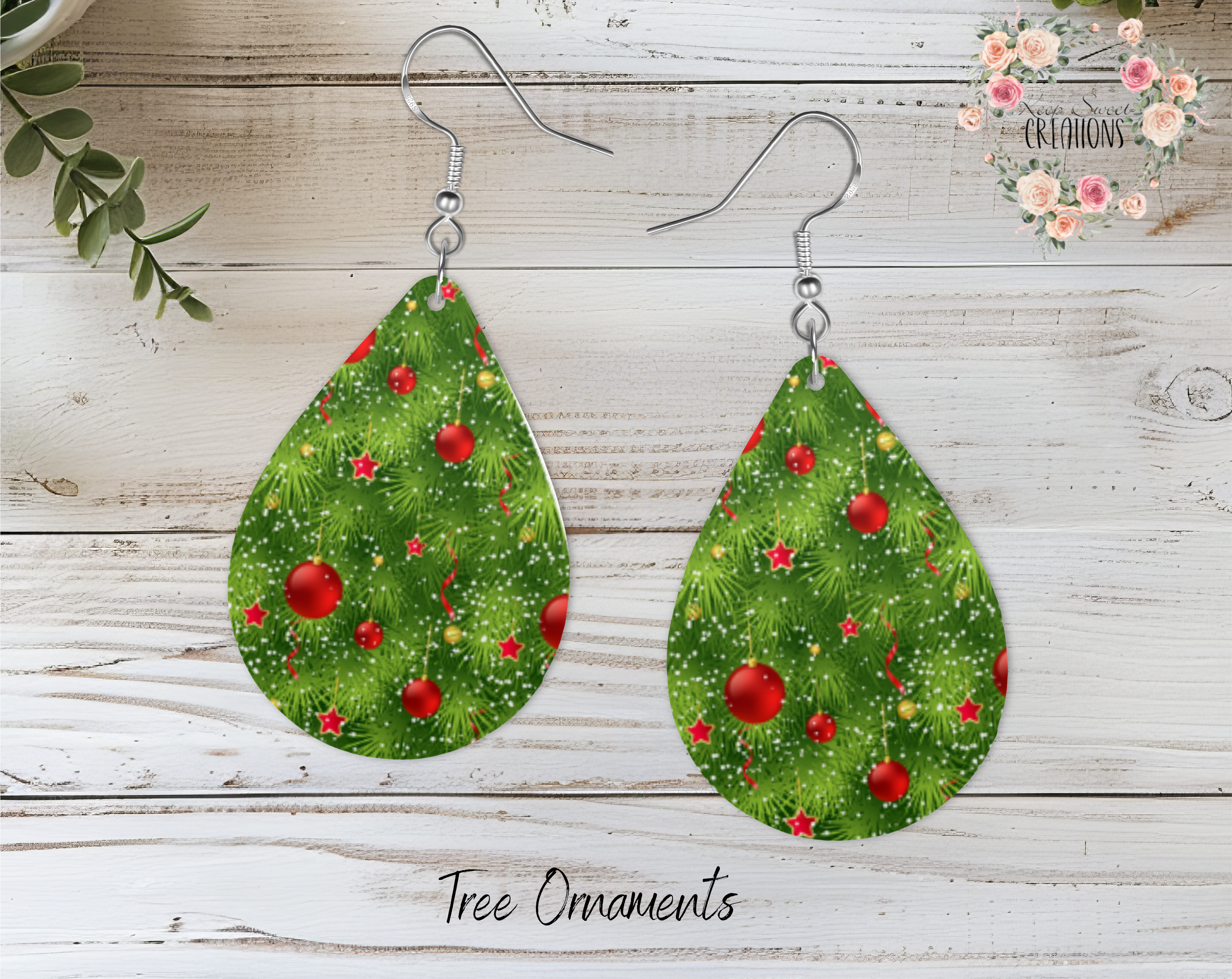 Christmas Ornament Teardrop Earrings – Festive Holiday Jewelry