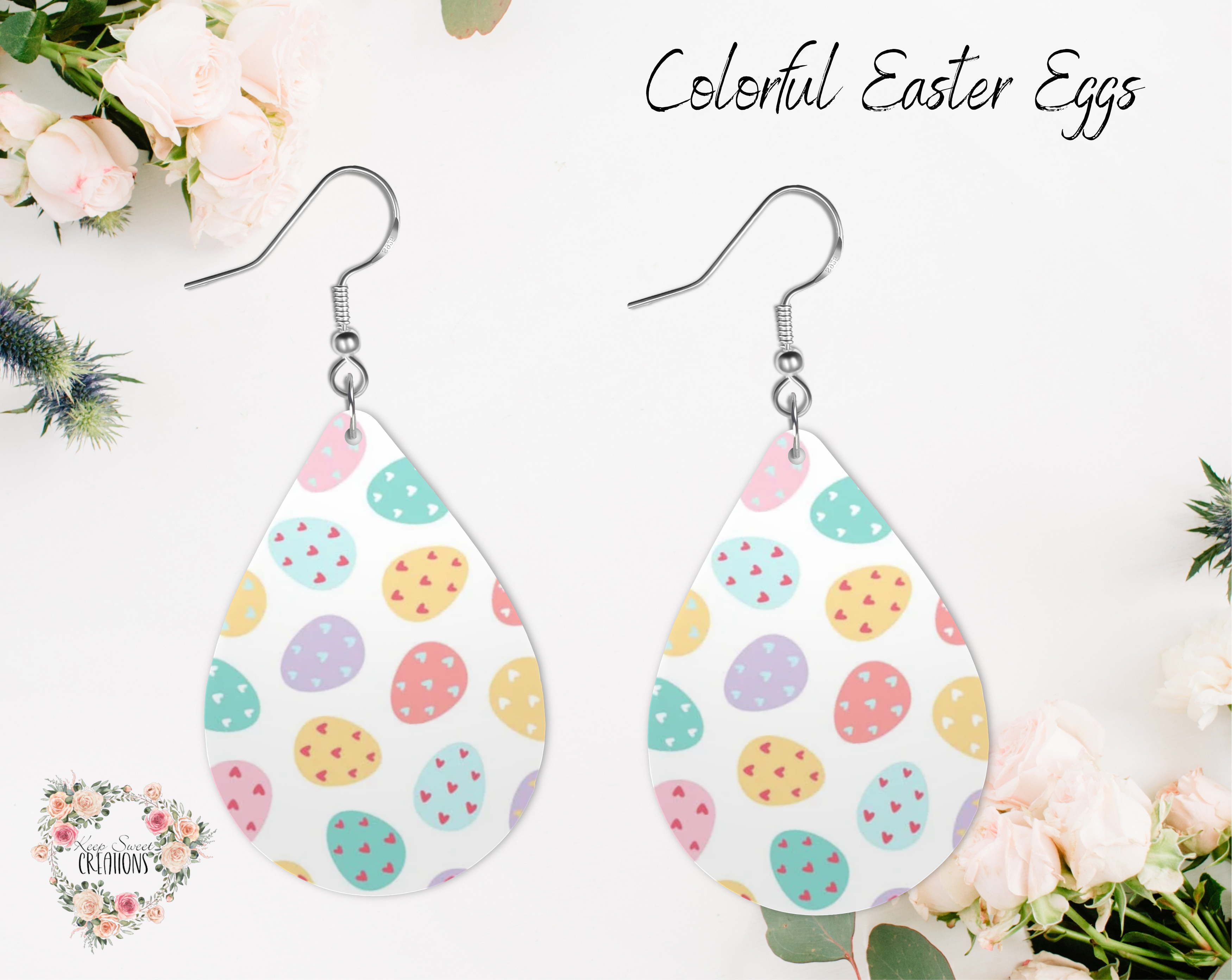 Easter Teardrop Earrings – Bunny, Cross & Floral Designs | Spring Teardrop Jewelry Collection