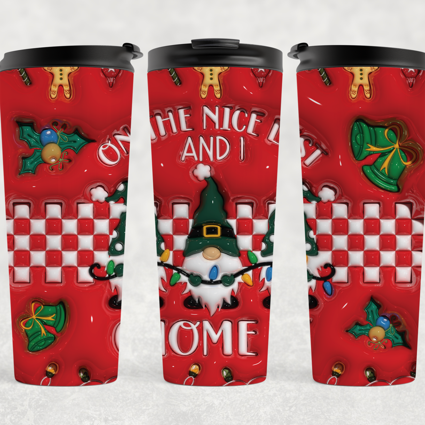 Nice List Gnome It Tumbler | Christmas Gnome Cup