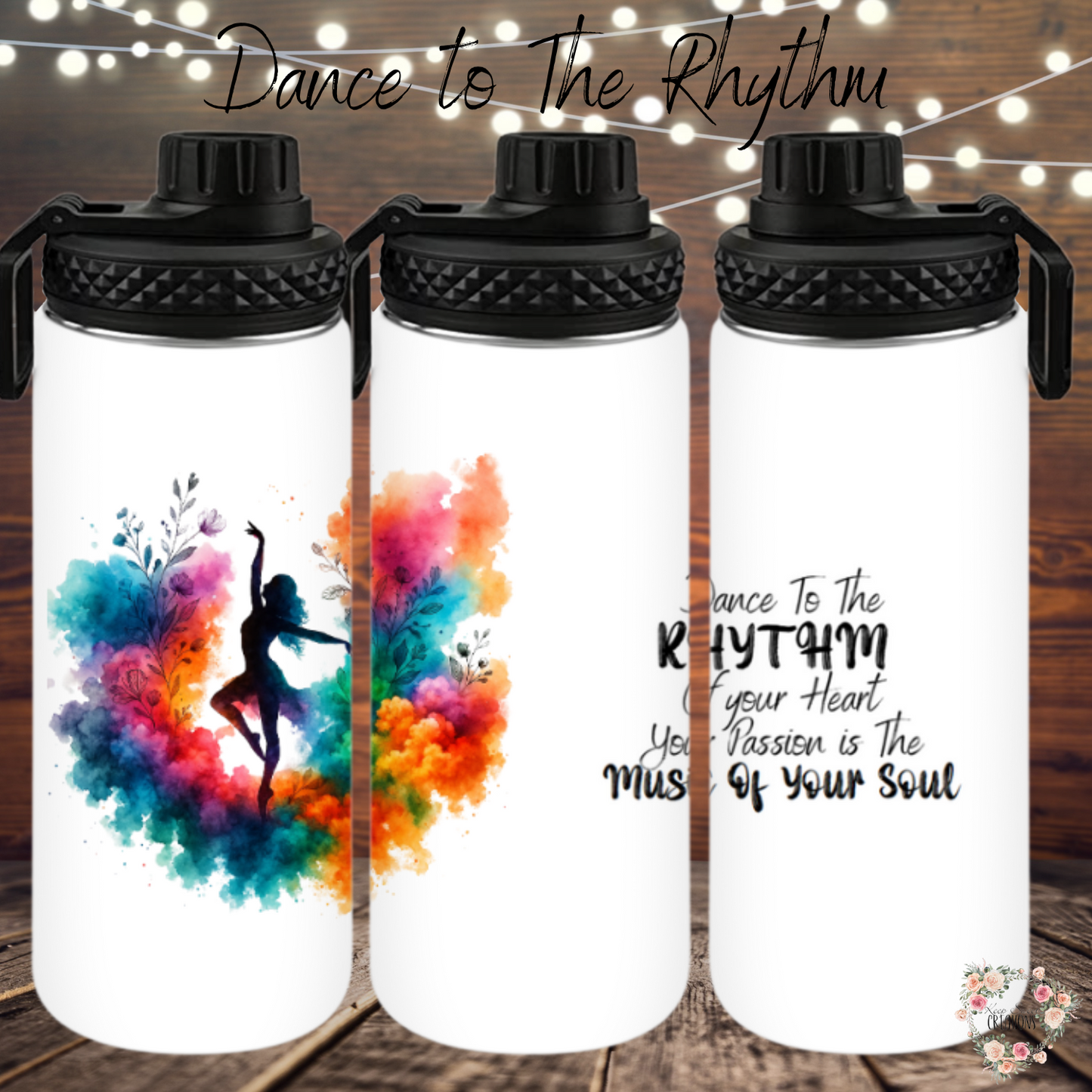 Dance to The Rhythm Tumbler – Artistic Watercolor Dancer Design