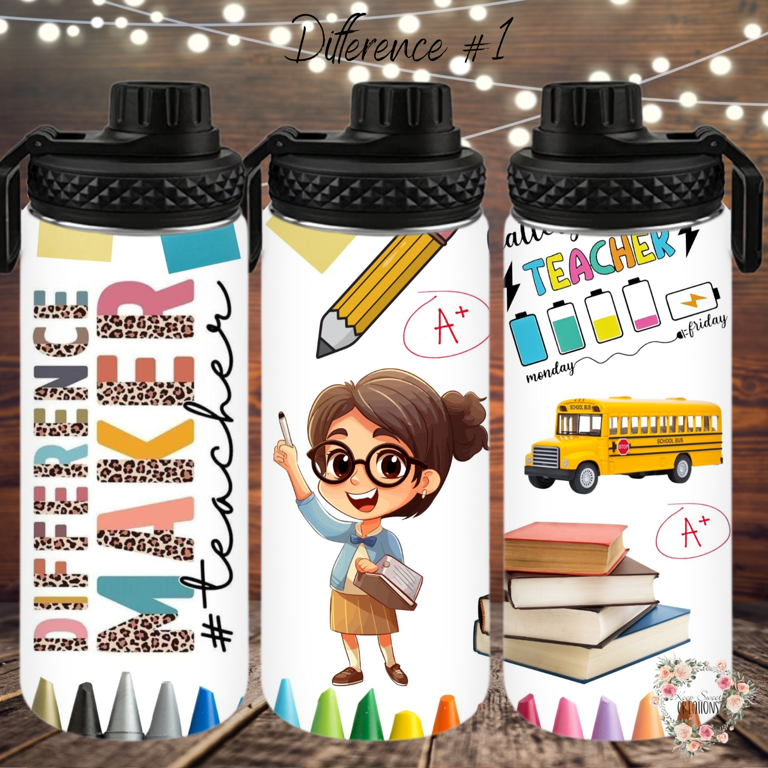 Teacher Tumbler – School Supply & Teacher Character Designs