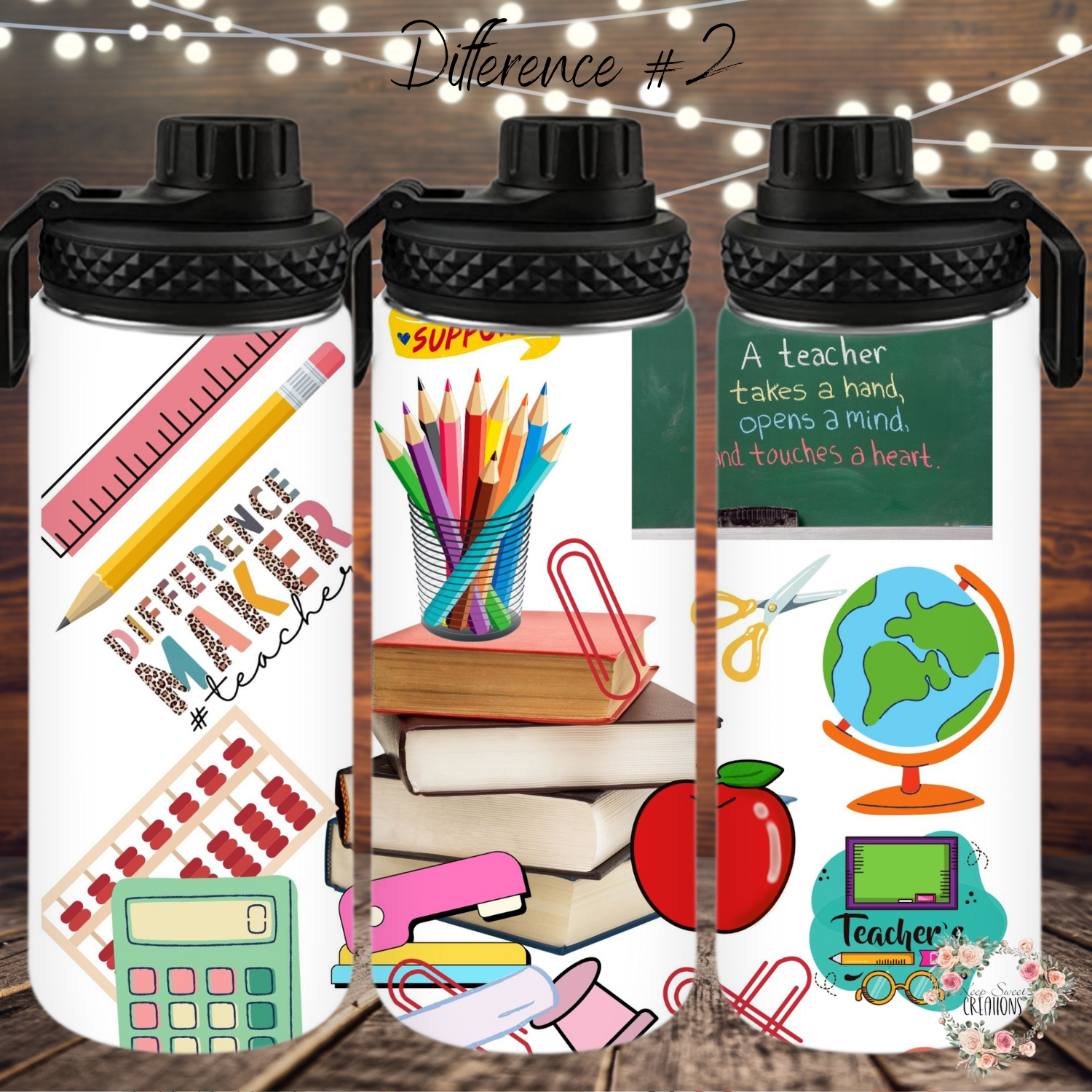 Teacher Tumbler – School Supply & Teacher Character Designs